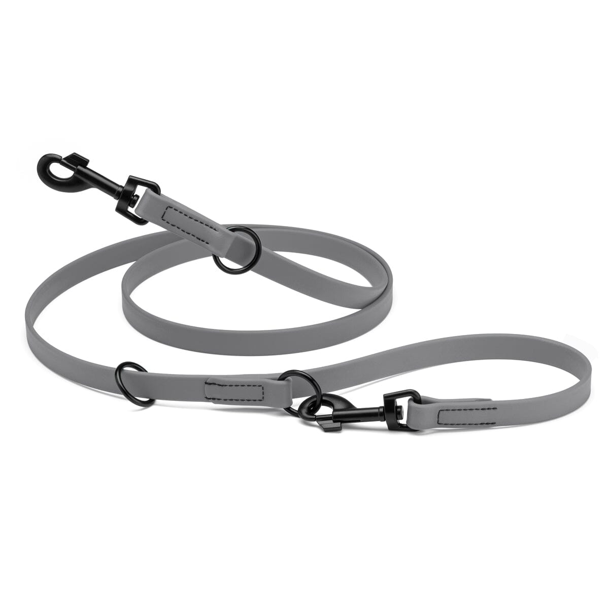 Biothane Adjustable Multi-Purpose Dog Leash with Black Hardware, 7FT by Dogline