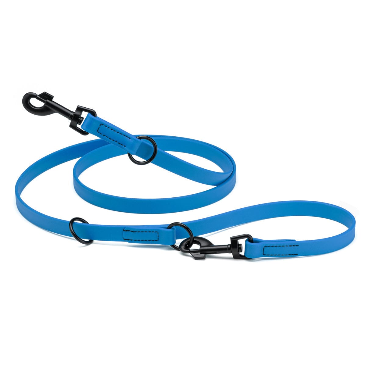 Biothane Adjustable Multi-Purpose Dog Leash with Black Hardware, 7FT by Dogline