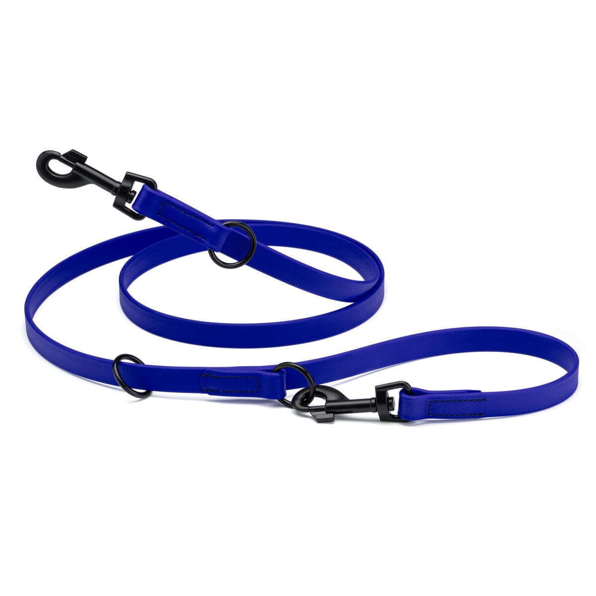 Biothane Adjustable Multi-Purpose Dog Leash with Black Hardware, 7FT by Dogline