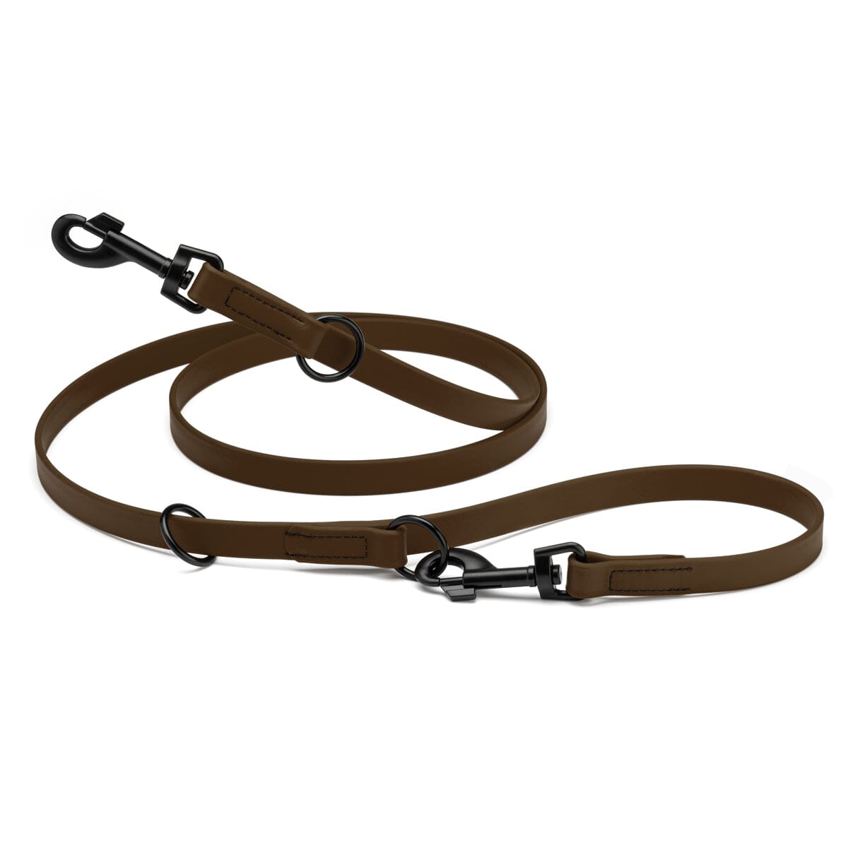 Biothane Adjustable Multi-Purpose Dog Leash with Black Hardware, 7FT by Dogline