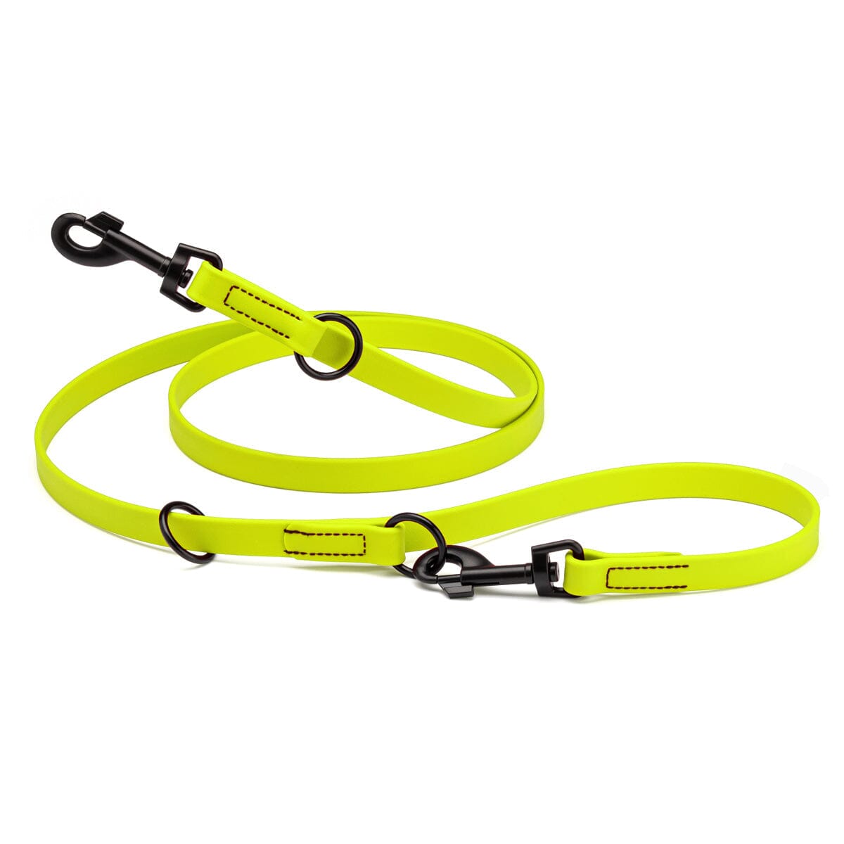 Biothane Adjustable Multi-Purpose Dog Leash with Black Hardware, 7FT by Dogline
