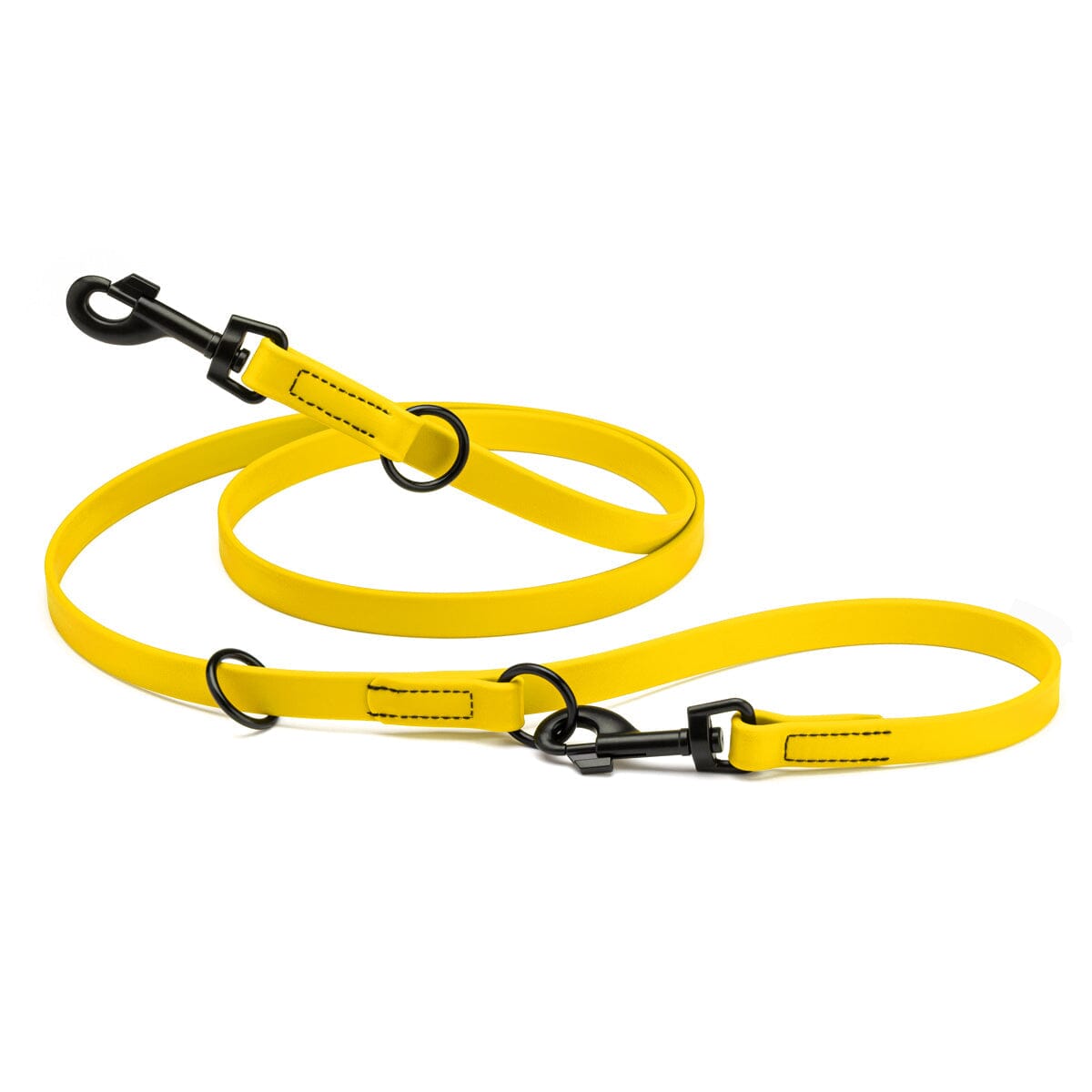Biothane Adjustable Multi-Purpose Dog Leash with Black Hardware, 7FT by Dogline