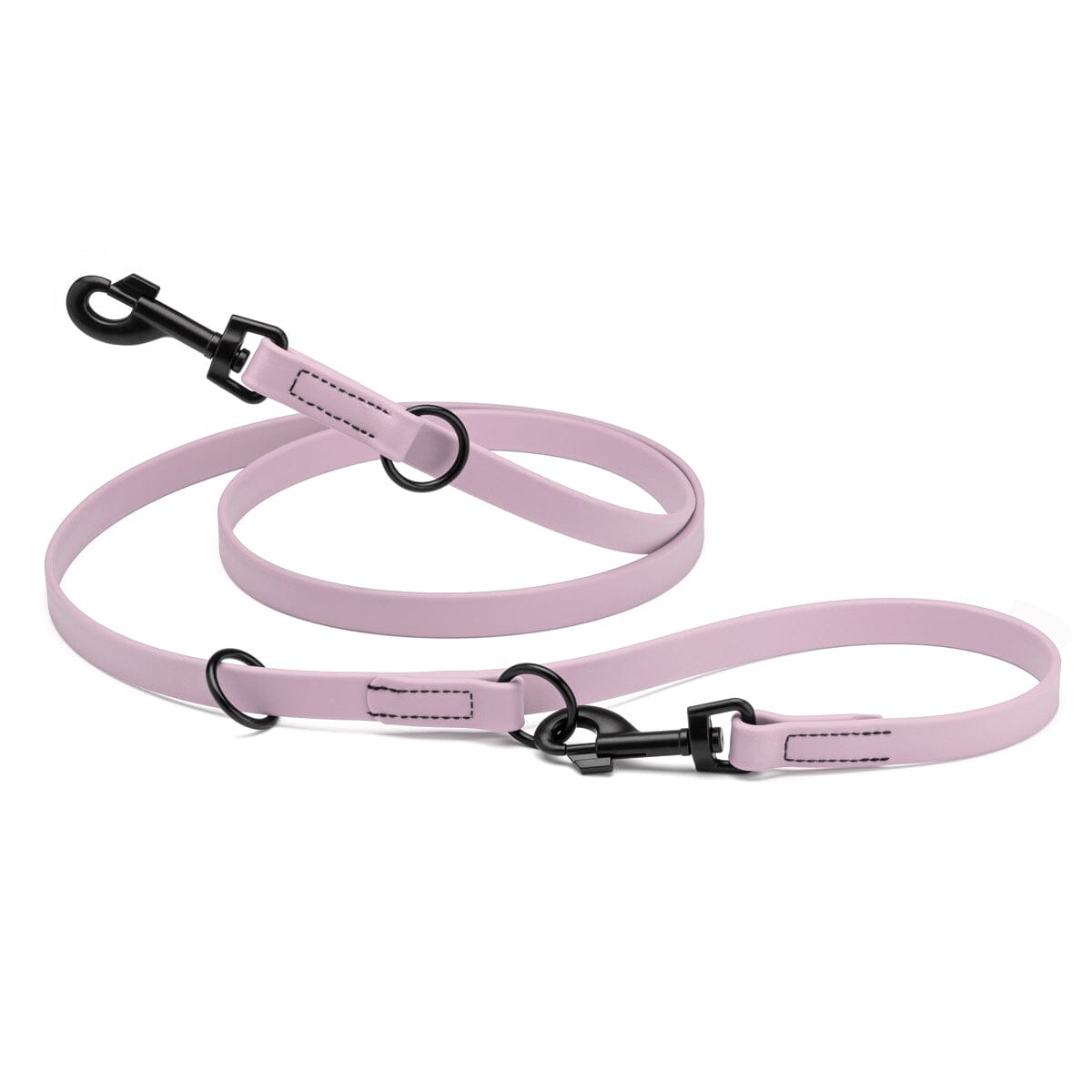 Biothane Adjustable Multi-Purpose Dog Leash with Black Hardware, 7FT by Dogline