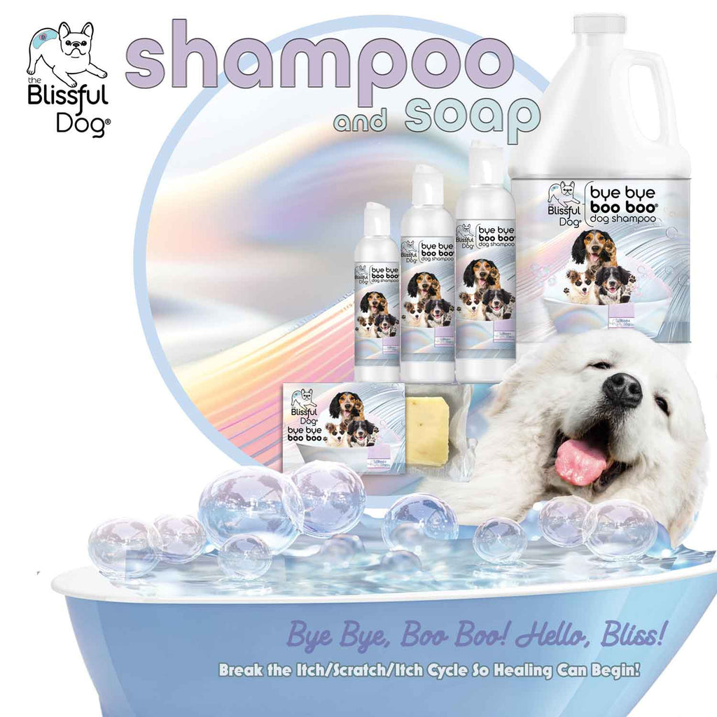 Bye Bye Boo Boo™ Dog Shampoo & Bar Soap by The Blissful Dog