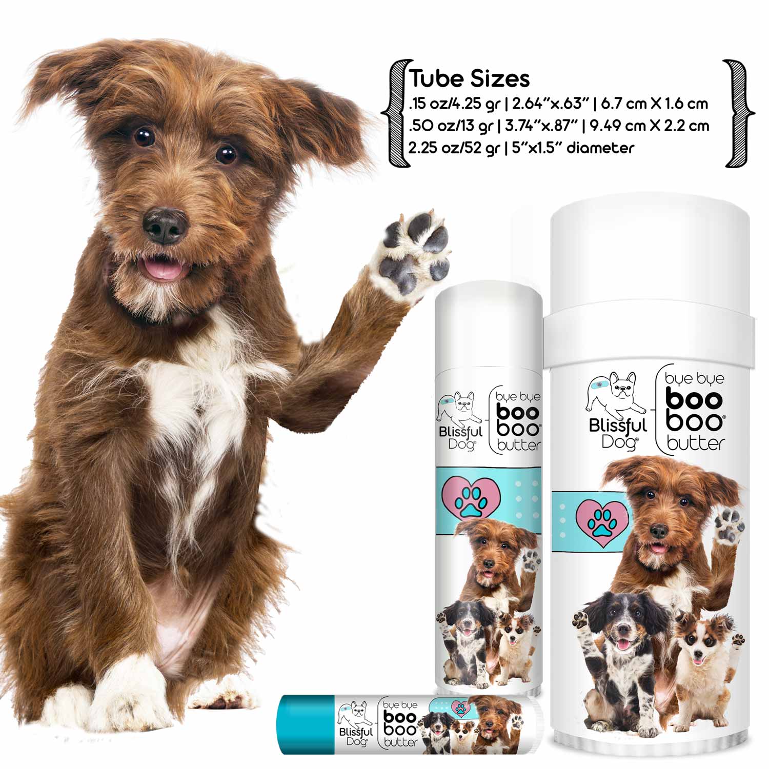 3 Cute Puppies Boo Boo Butter by The Blissful Dog