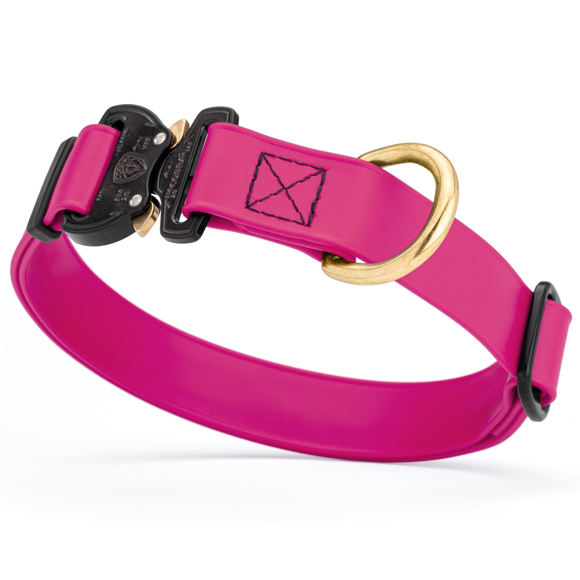 Viper BioThane Dog Collar with Cobra Metal Buckle – Odor Resistant and Waterproof by Dogline
