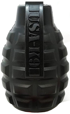USA-K9 Grenade Shaped eDispenser Durable Dog Chew Toy & Treat Dispenser - Army Green by SodaPup/True Dogs, LLC