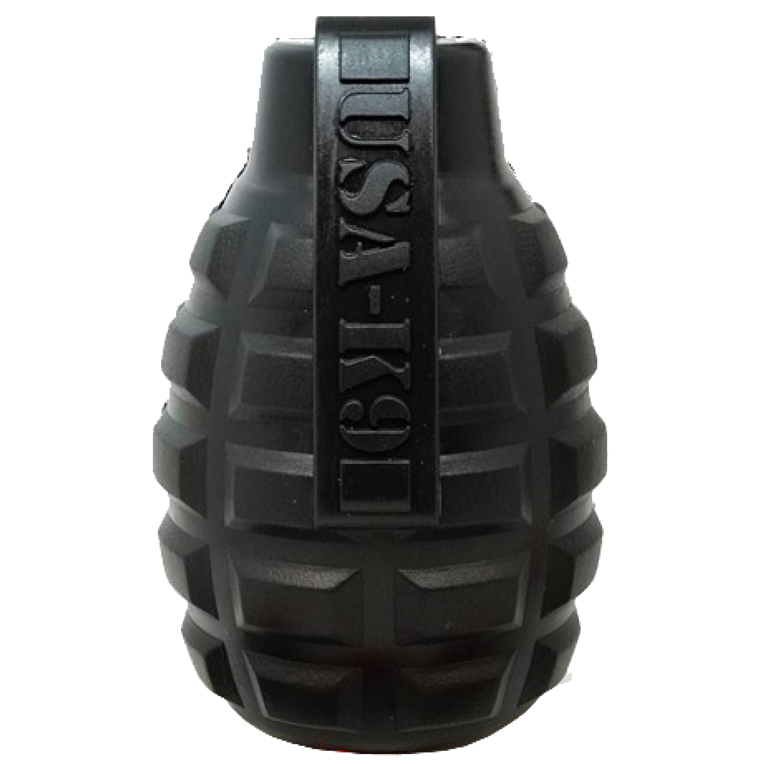 USA-K9 Grenade Shaped eDispenser Durable Dog Chew Toy & Treat Dispenser - Magnum Black by SodaPup/True Dogs, LLC