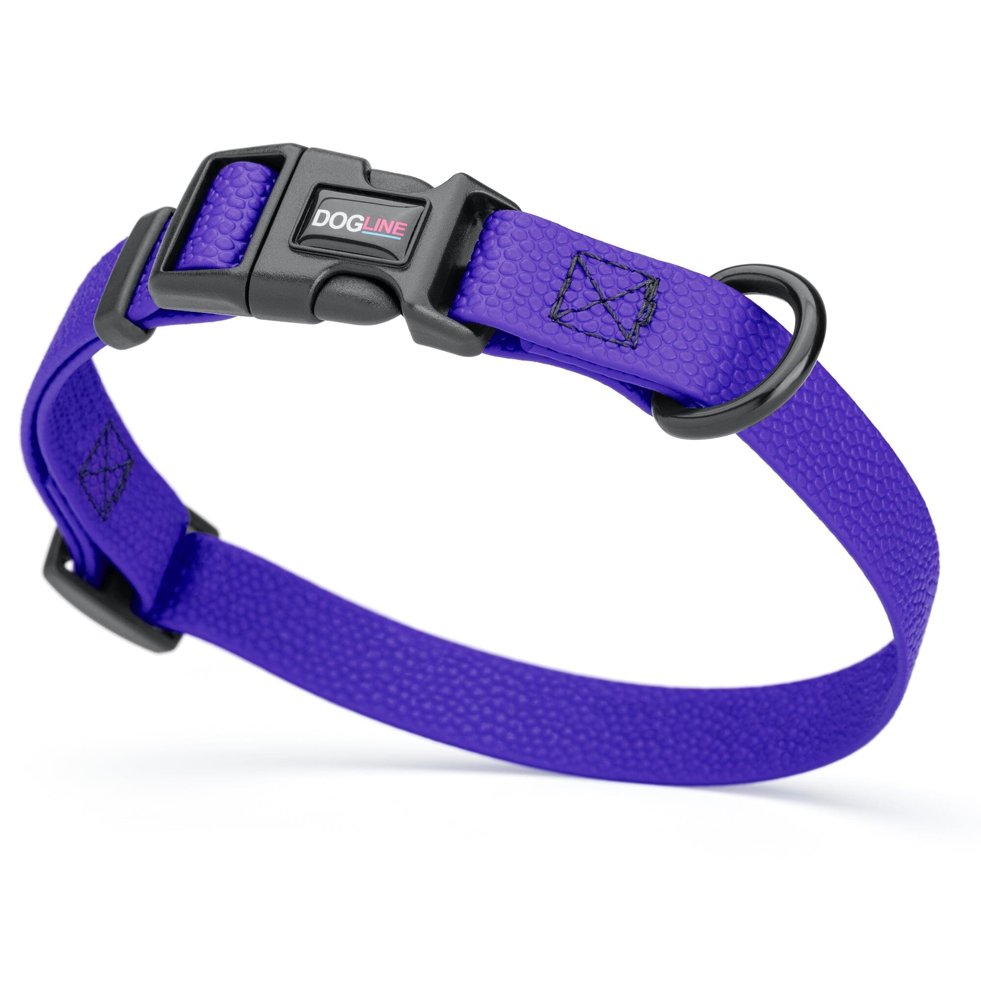 Pebble Emboss Biothane Dog Collar with Quick Release Buckle by Dogline