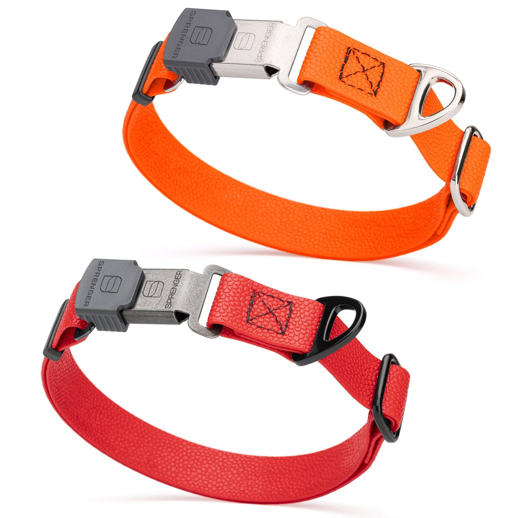 Dogline Pebble Emboss Biothane Dog Collar with Herm Sprenger Stainless Steel ClicLock Buckle by Dogline
