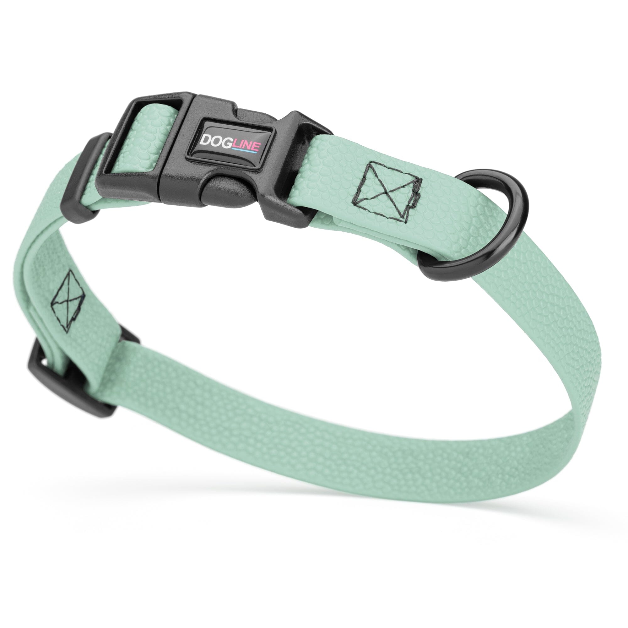 Pebble Emboss Biothane Dog Collar with Quick Release Buckle by Dogline