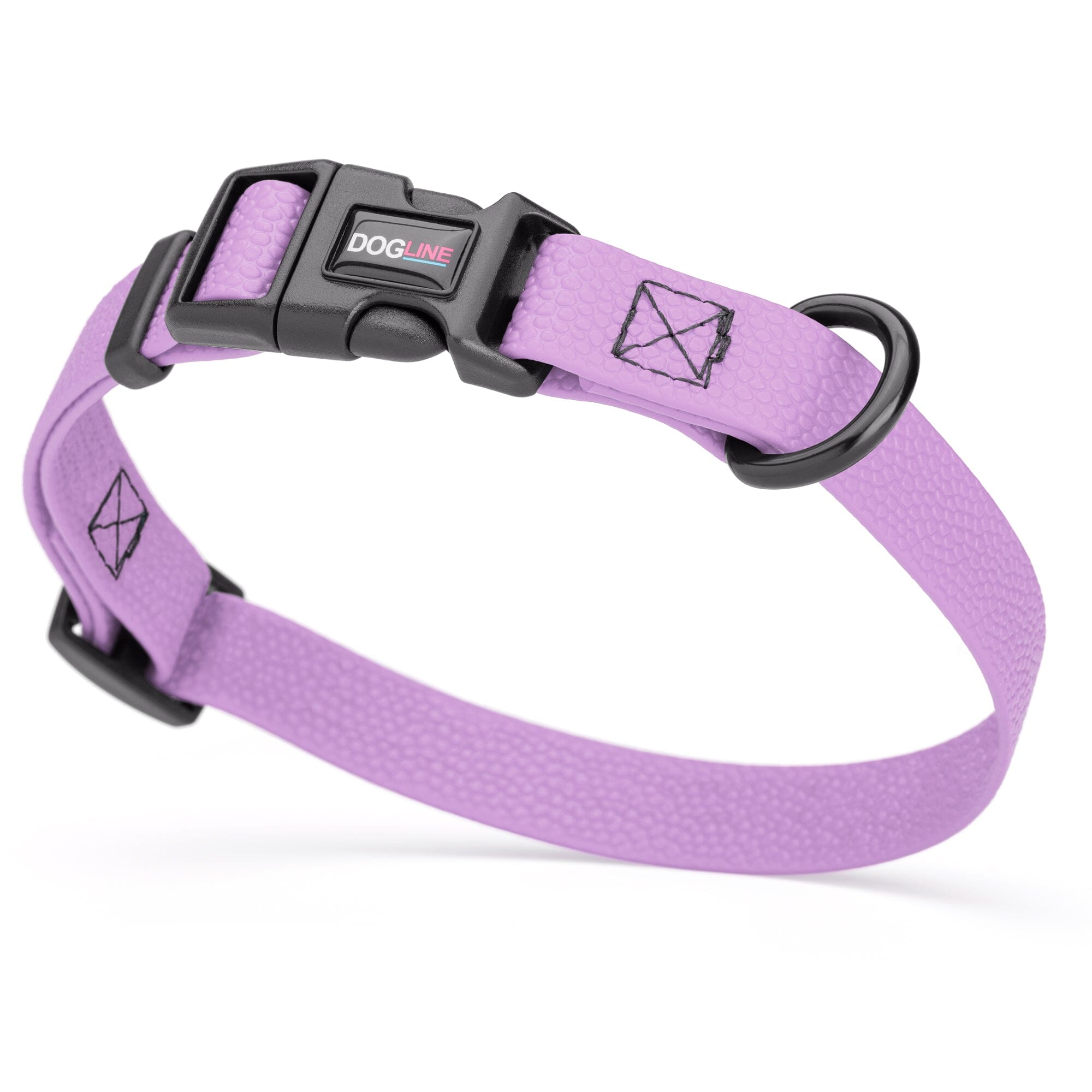 Pebble Emboss Biothane Dog Collar with Quick Release Buckle by Dogline
