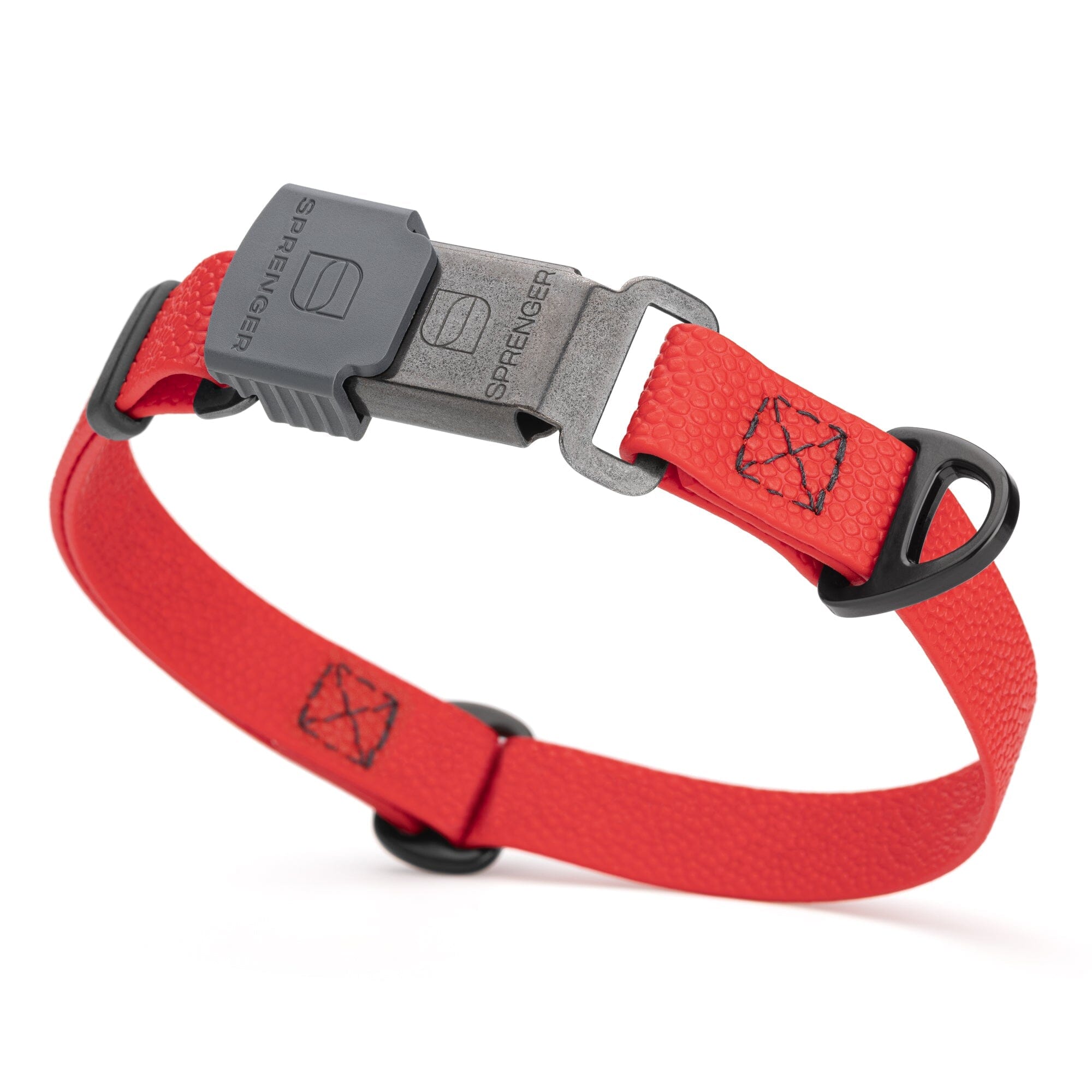 Dogline Pebble Emboss Biothane Dog Collar with Herm Sprenger Stainless Steel ClicLock Buckle by Dogline