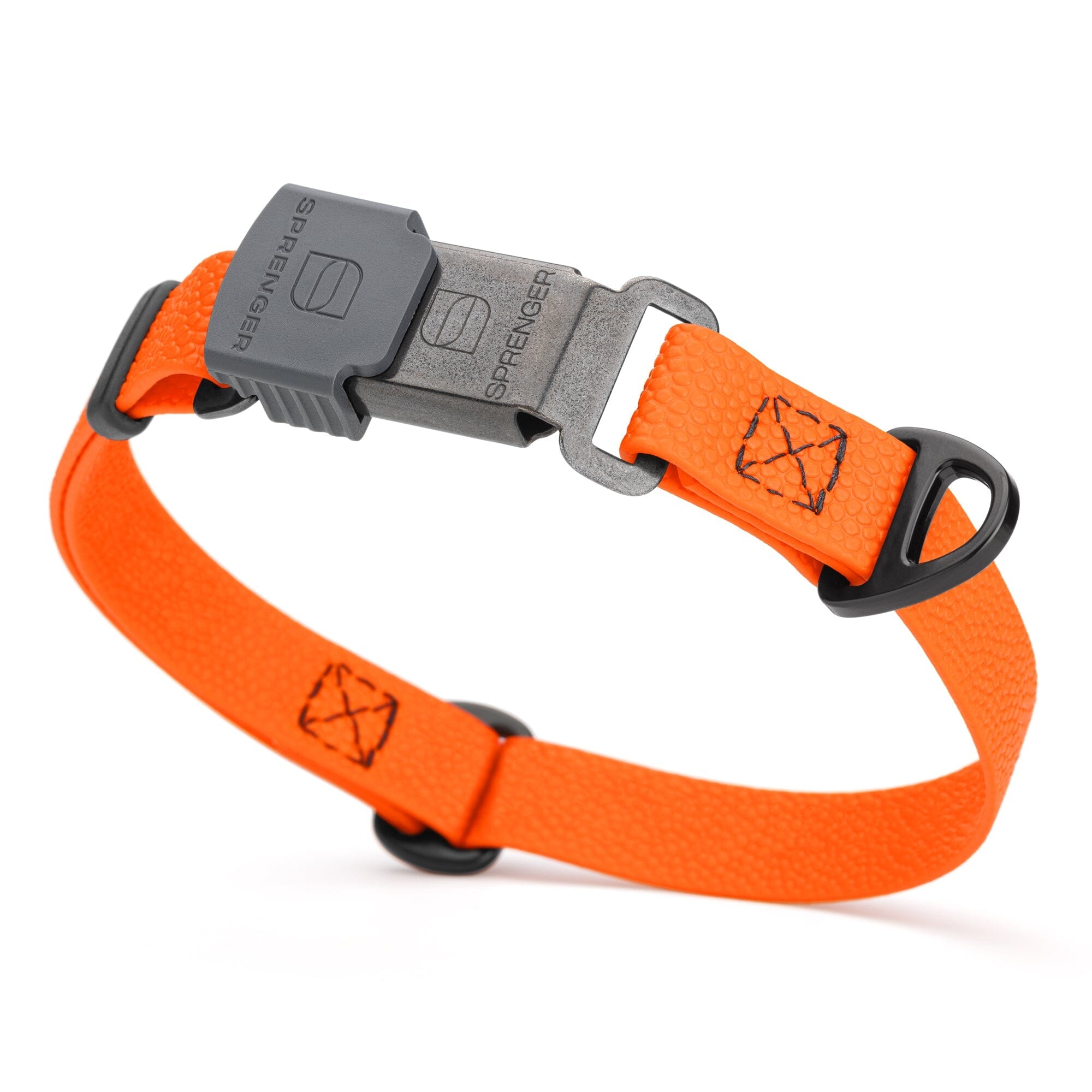 Dogline Pebble Emboss Biothane Dog Collar with Herm Sprenger Stainless Steel ClicLock Buckle by Dogline