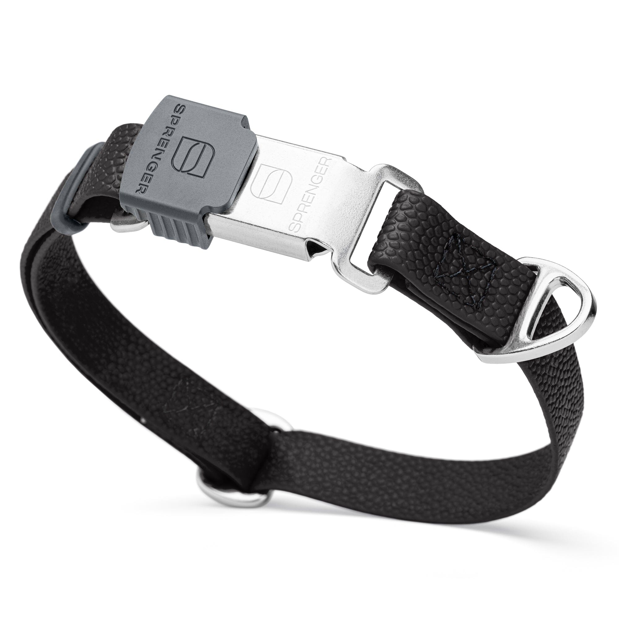 Dogline Pebble Emboss Biothane Dog Collar with Herm Sprenger Stainless Steel ClicLock Buckle by Dogline