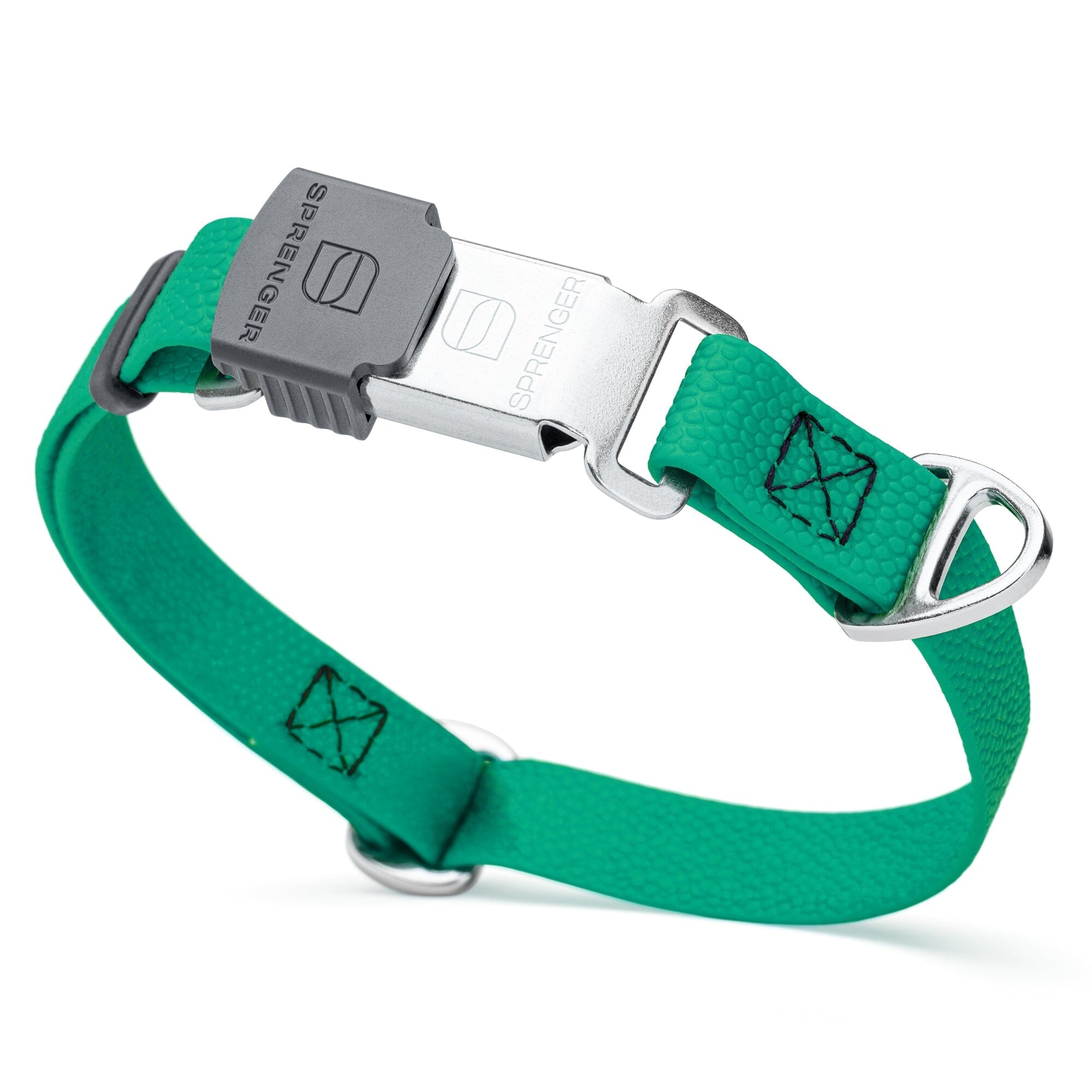 Dogline Pebble Emboss Biothane Dog Collar with Herm Sprenger Stainless Steel ClicLock Buckle by Dogline