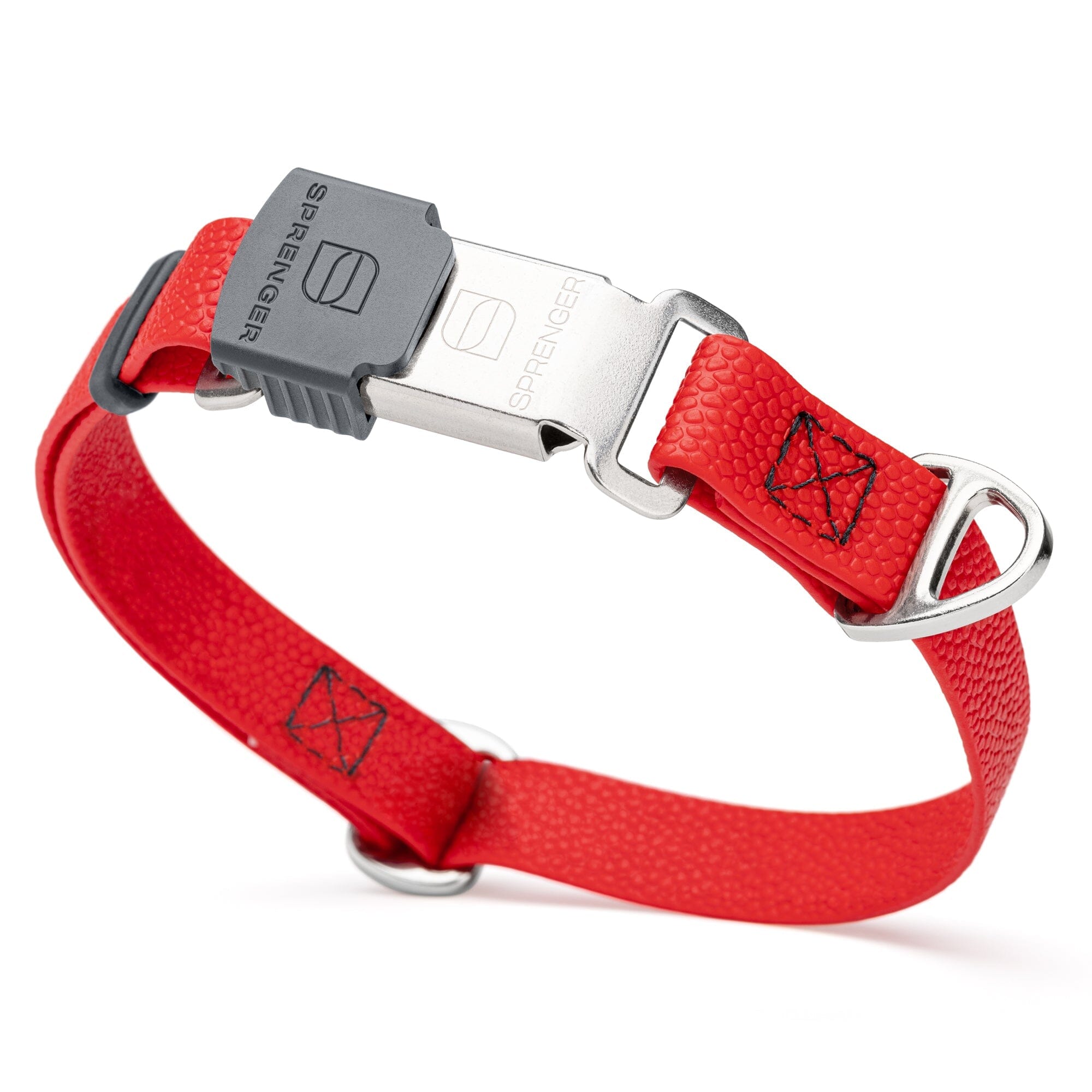 Dogline Pebble Emboss Biothane Dog Collar with Herm Sprenger Stainless Steel ClicLock Buckle by Dogline