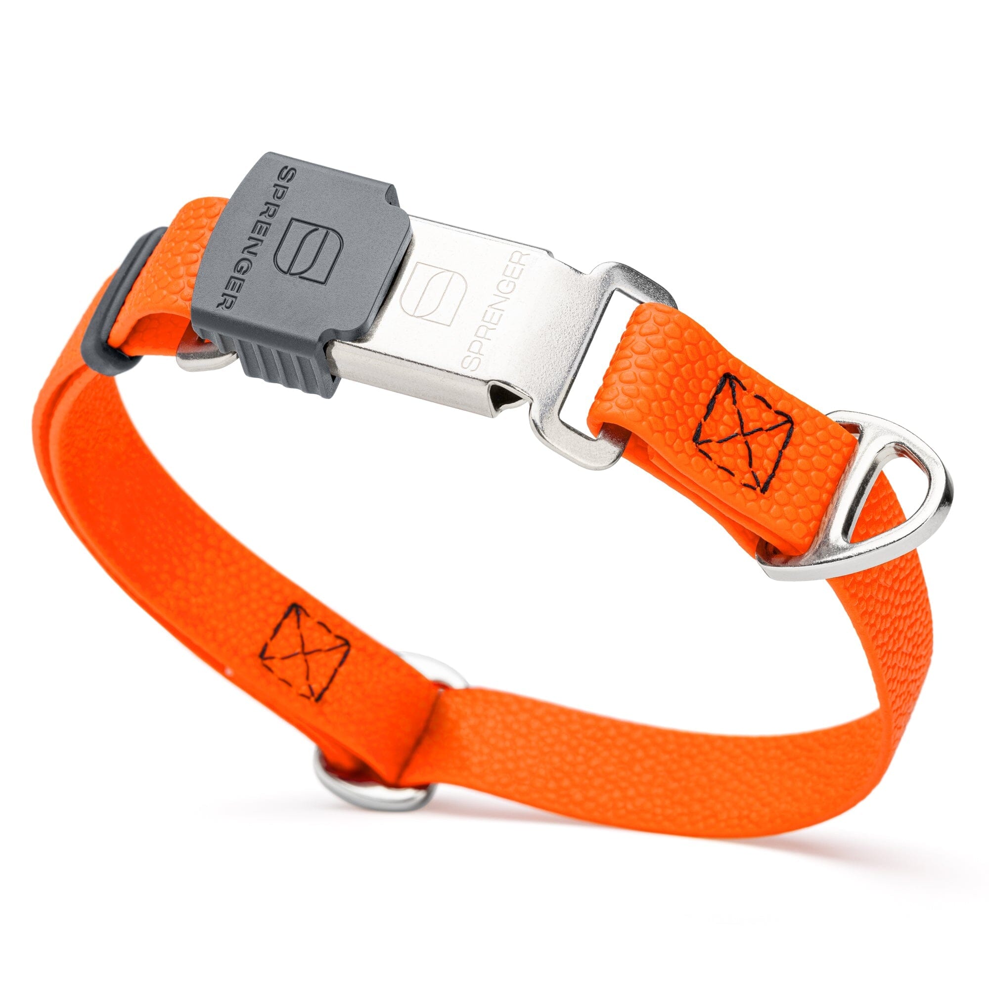 Dogline Pebble Emboss Biothane Dog Collar with Herm Sprenger Stainless Steel ClicLock Buckle by Dogline
