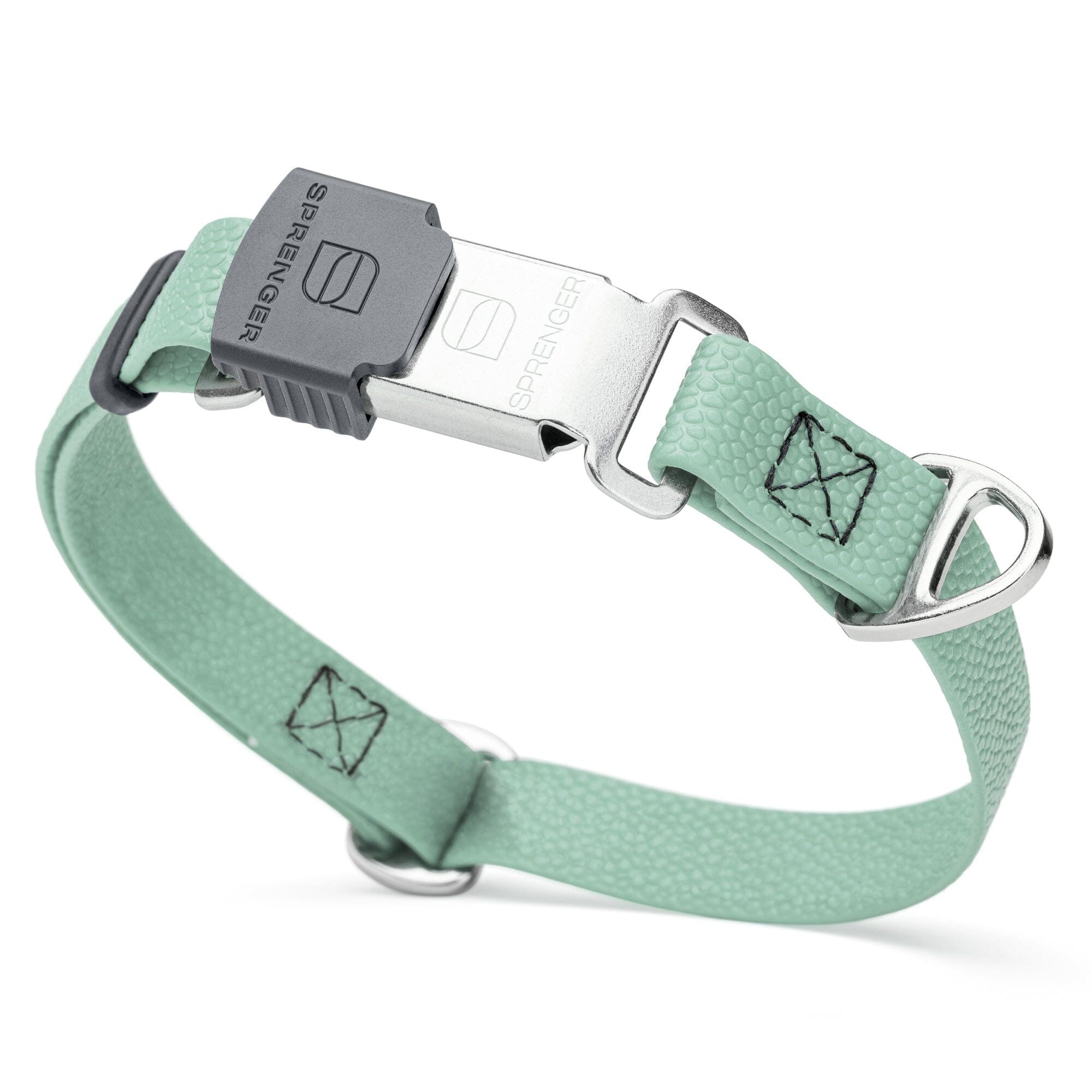 Dogline Pebble Emboss Biothane Dog Collar with Herm Sprenger Stainless Steel ClicLock Buckle by Dogline
