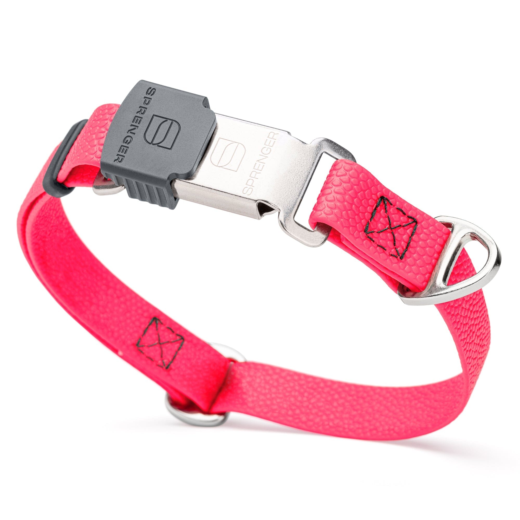 Dogline Pebble Emboss Biothane Dog Collar with Herm Sprenger Stainless Steel ClicLock Buckle by Dogline