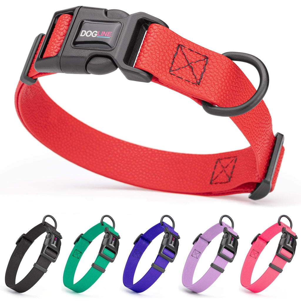 Pebble Emboss Biothane Dog Collar with Quick Release Buckle by Dogline