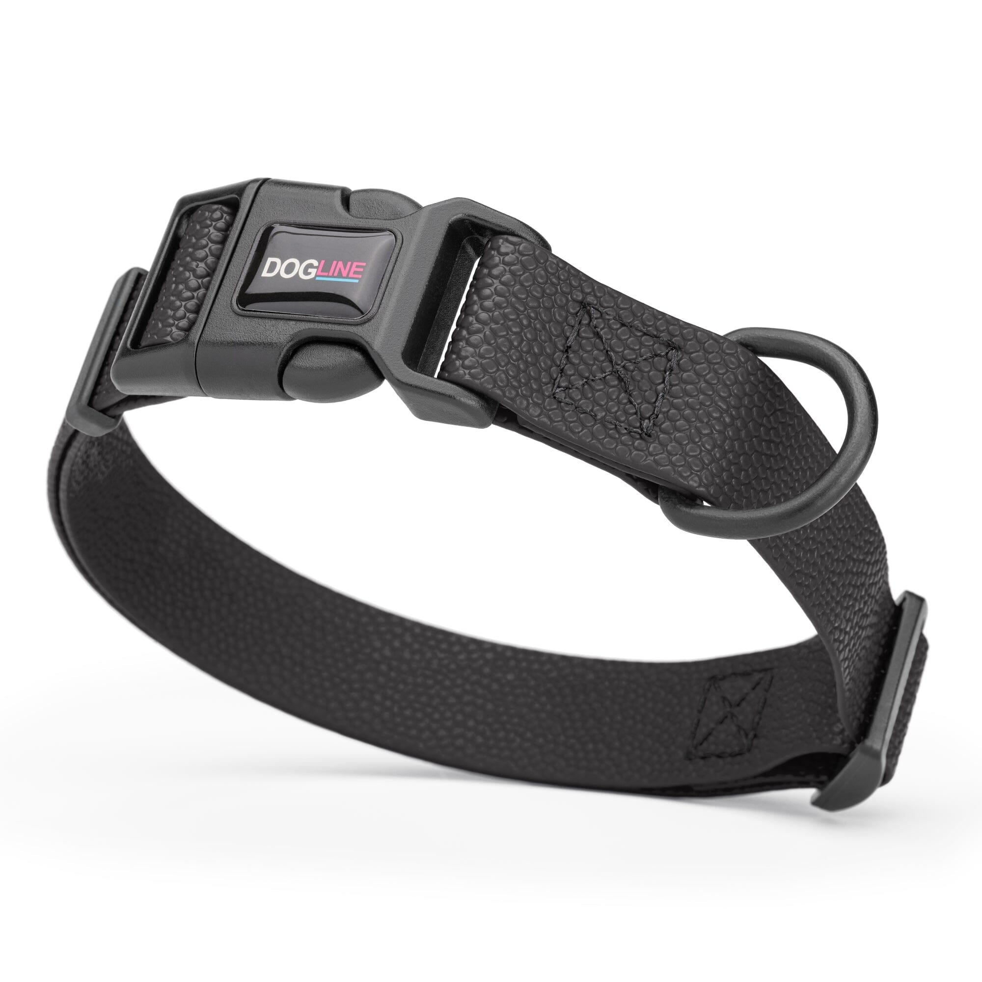 Pebble Emboss Biothane Dog Collar with Quick Release Buckle by Dogline