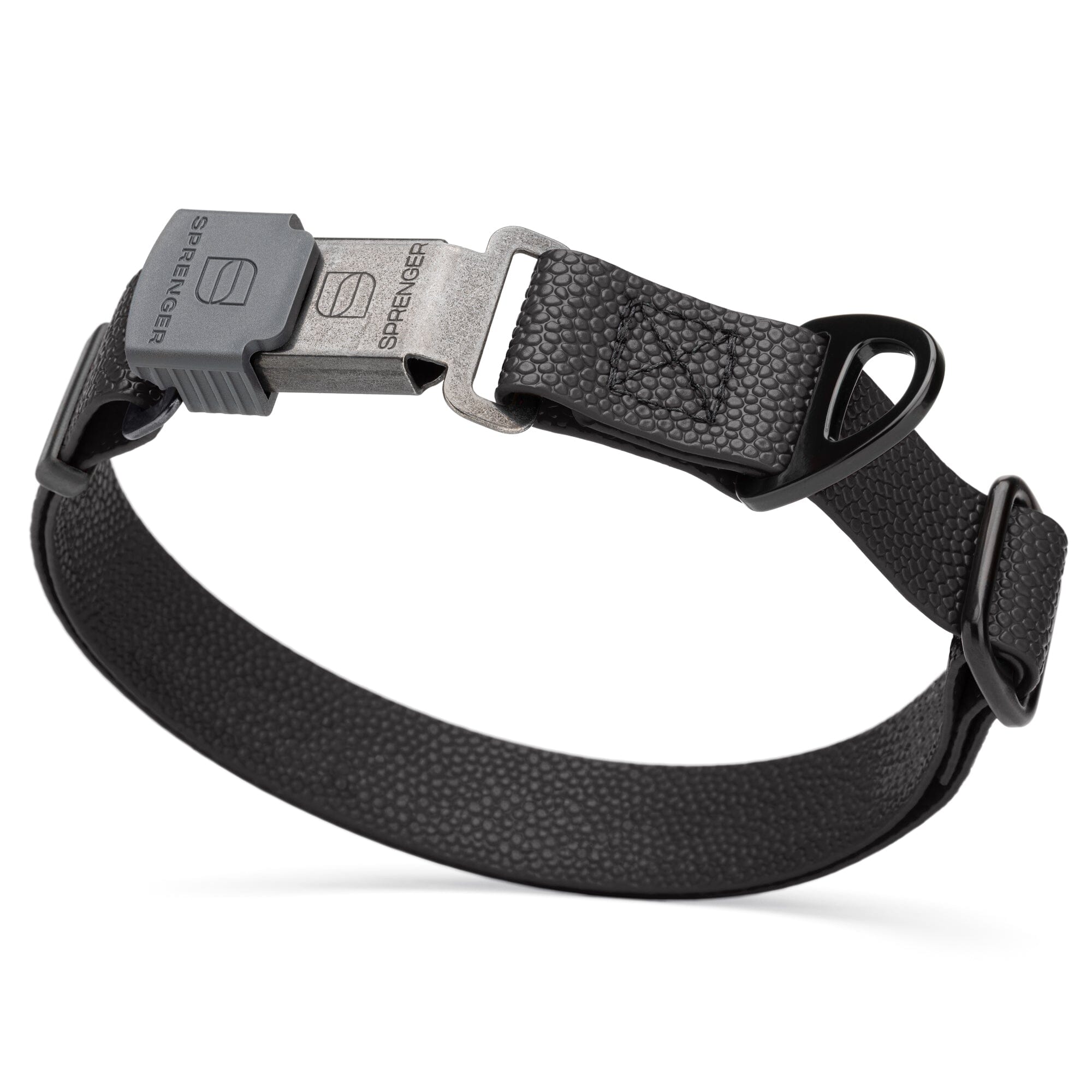 Dogline Pebble Emboss Biothane Dog Collar with Herm Sprenger Stainless Steel ClicLock Buckle by Dogline