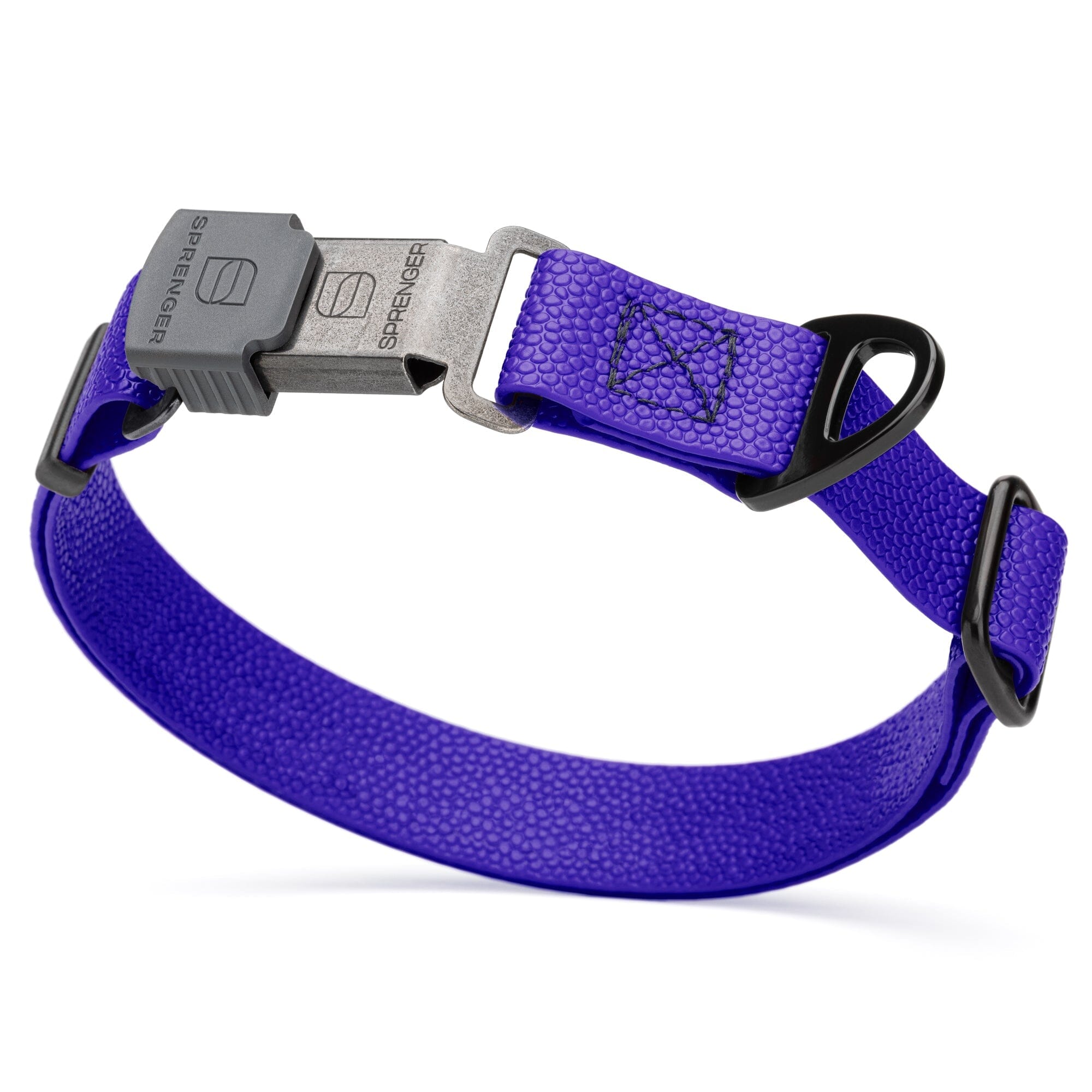 Dogline Pebble Emboss Biothane Dog Collar with Herm Sprenger Stainless Steel ClicLock Buckle by Dogline