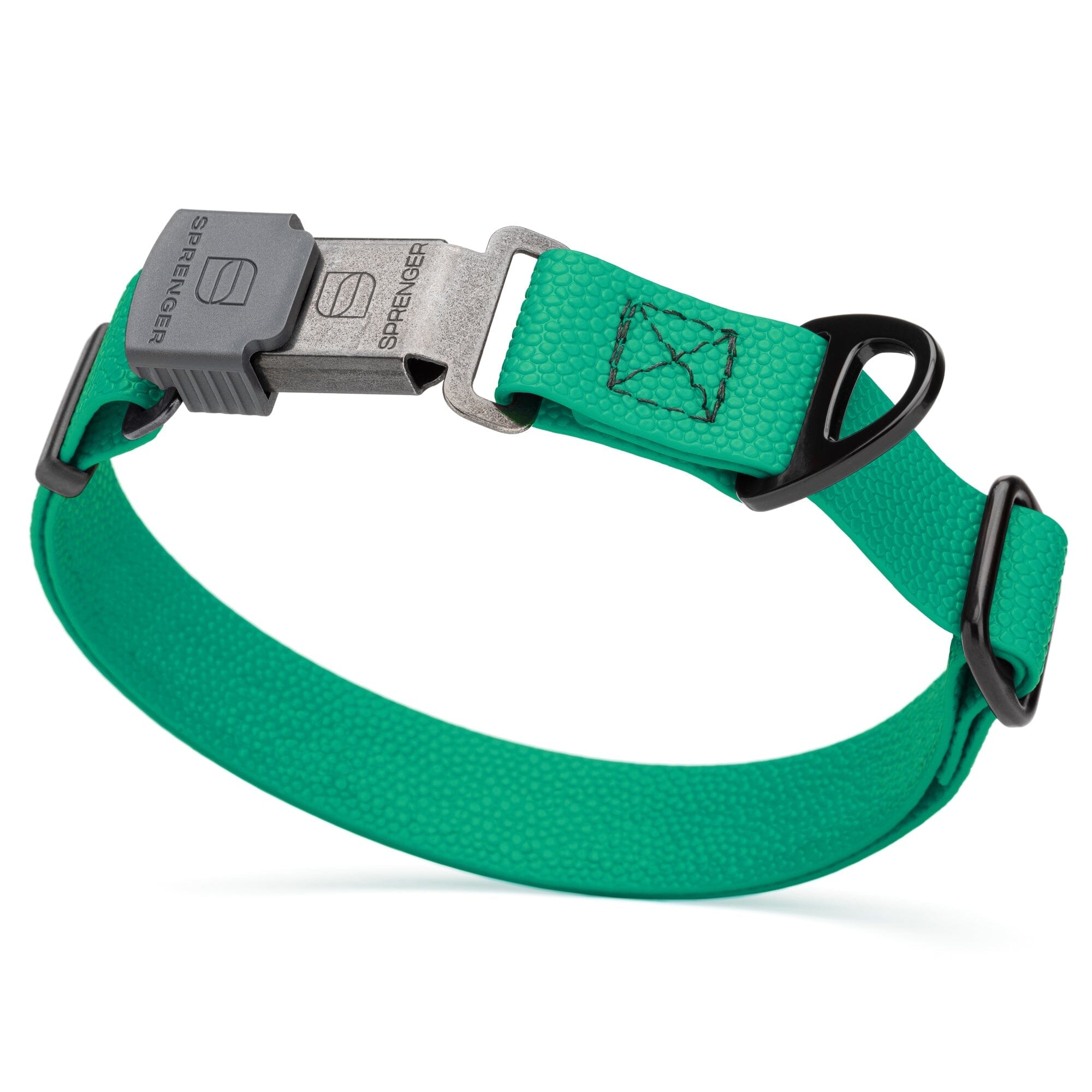 Dogline Pebble Emboss Biothane Dog Collar with Herm Sprenger Stainless Steel ClicLock Buckle by Dogline