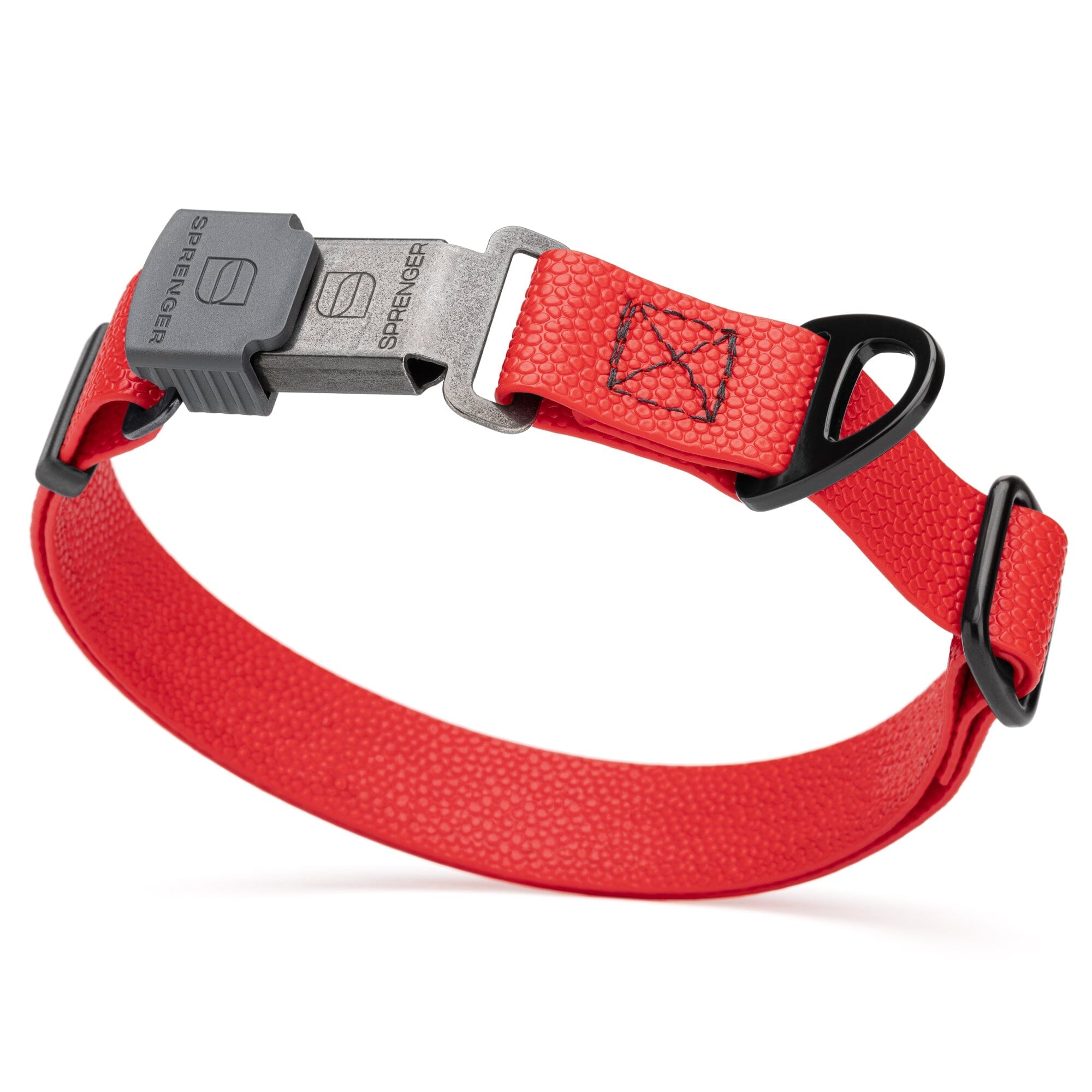 Dogline Pebble Emboss Biothane Dog Collar with Herm Sprenger Stainless Steel ClicLock Buckle by Dogline