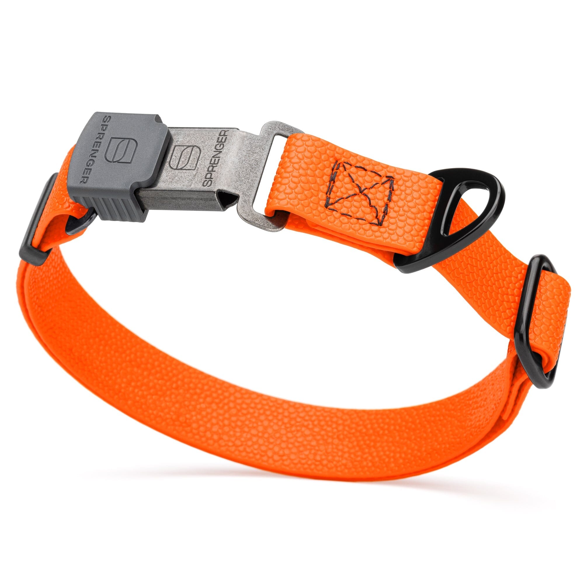 Dogline Pebble Emboss Biothane Dog Collar with Herm Sprenger Stainless Steel ClicLock Buckle by Dogline
