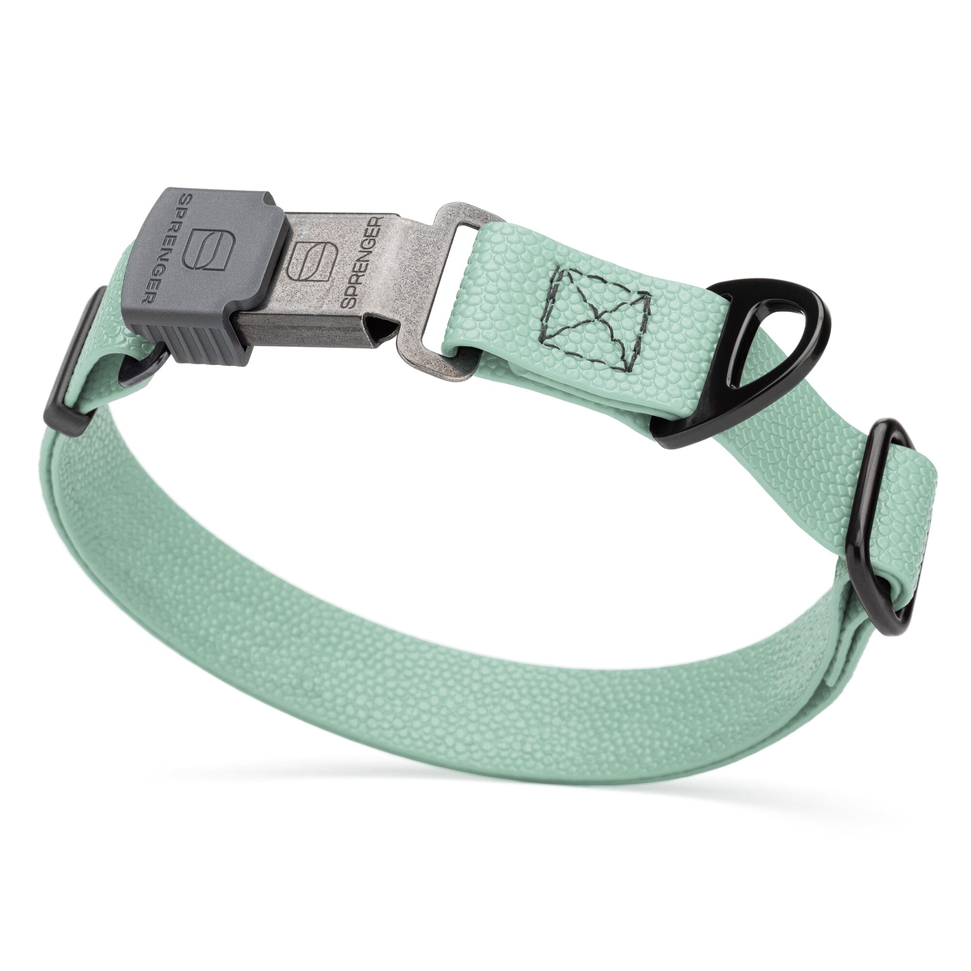 Dogline Pebble Emboss Biothane Dog Collar with Herm Sprenger Stainless Steel ClicLock Buckle by Dogline
