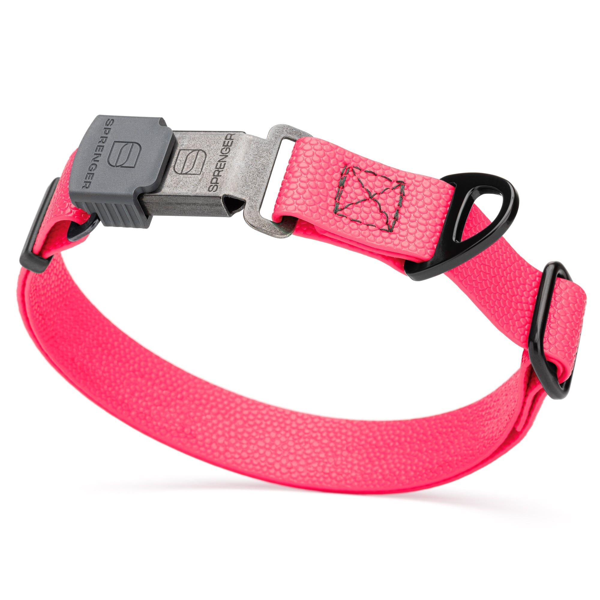 Dogline Pebble Emboss Biothane Dog Collar with Herm Sprenger Stainless Steel ClicLock Buckle by Dogline