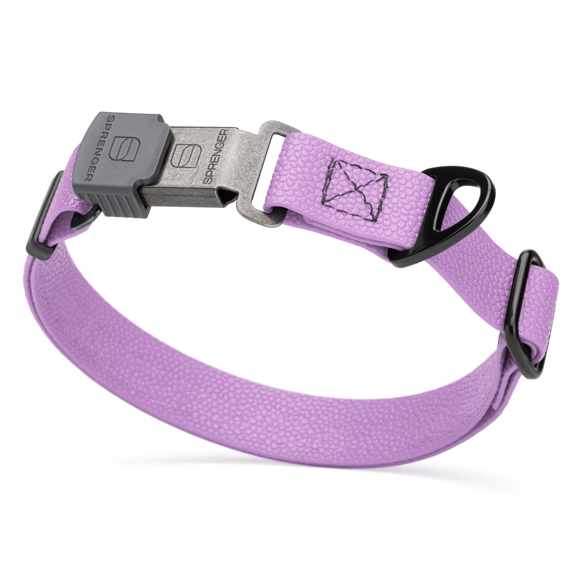 Dogline Pebble Emboss Biothane Dog Collar with Herm Sprenger Stainless Steel ClicLock Buckle by Dogline