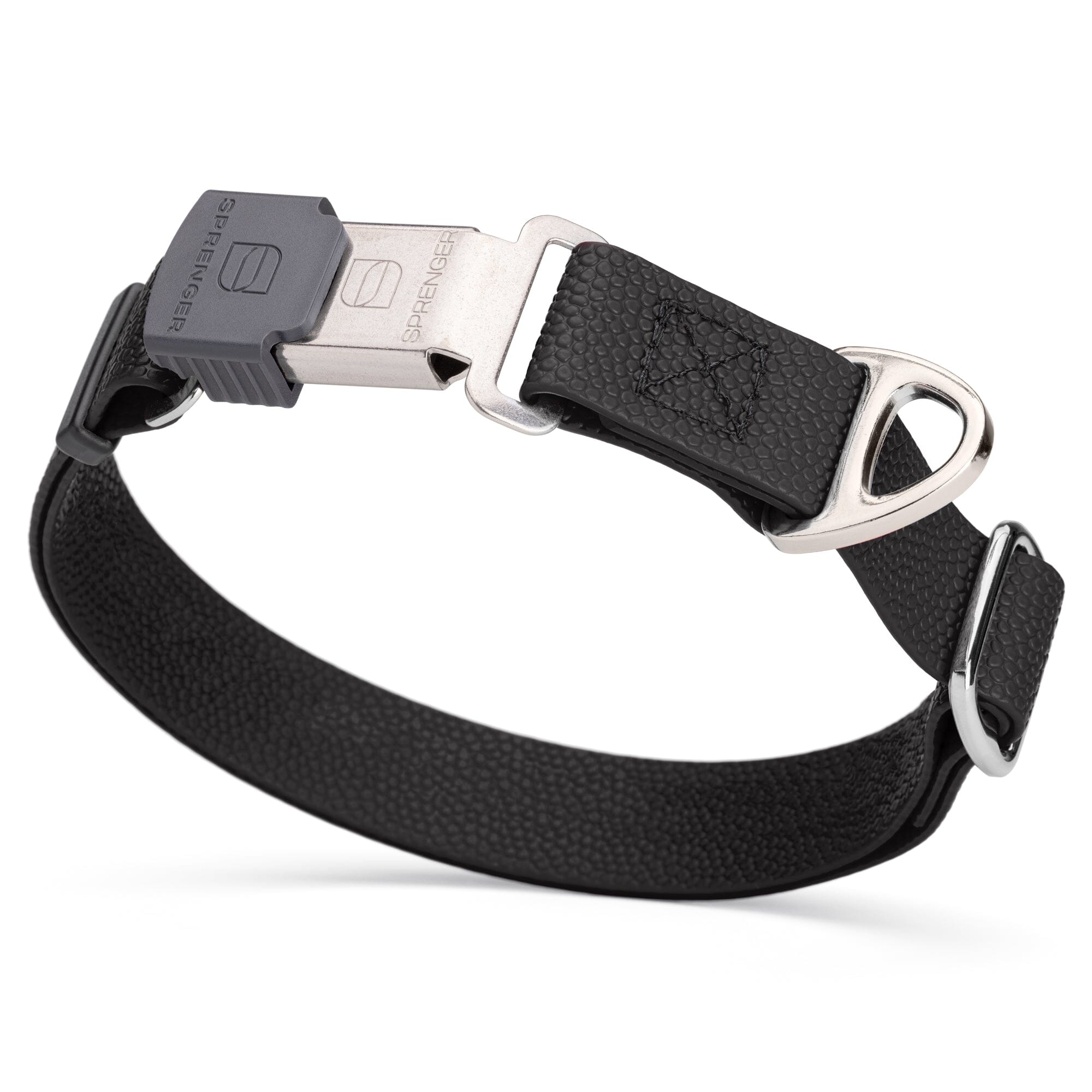 Dogline Pebble Emboss Biothane Dog Collar with Herm Sprenger Stainless Steel ClicLock Buckle by Dogline