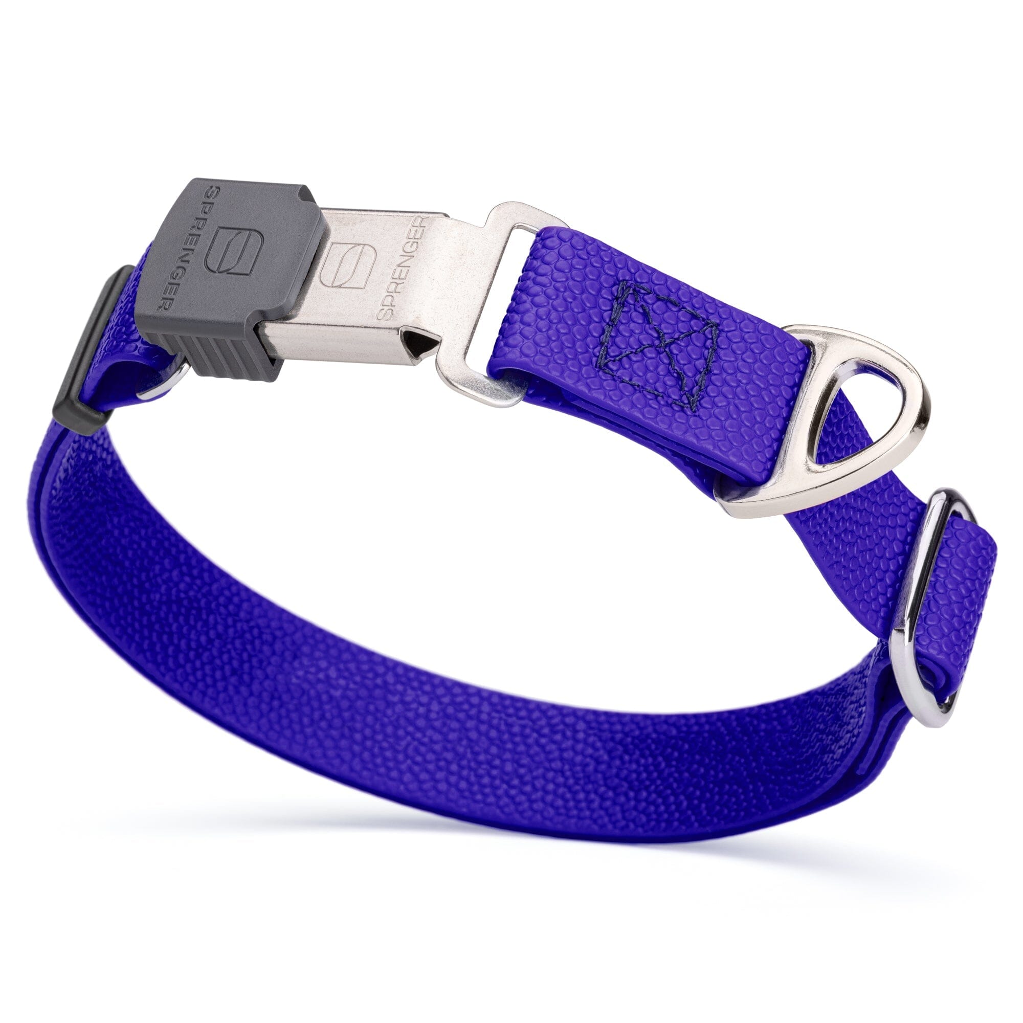 Dogline Pebble Emboss Biothane Dog Collar with Herm Sprenger Stainless Steel ClicLock Buckle by Dogline