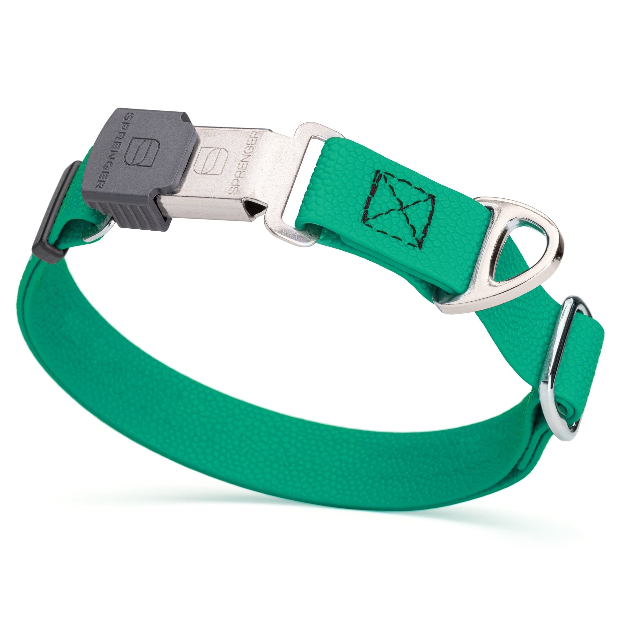 Dogline Pebble Emboss Biothane Dog Collar with Herm Sprenger Stainless Steel ClicLock Buckle by Dogline
