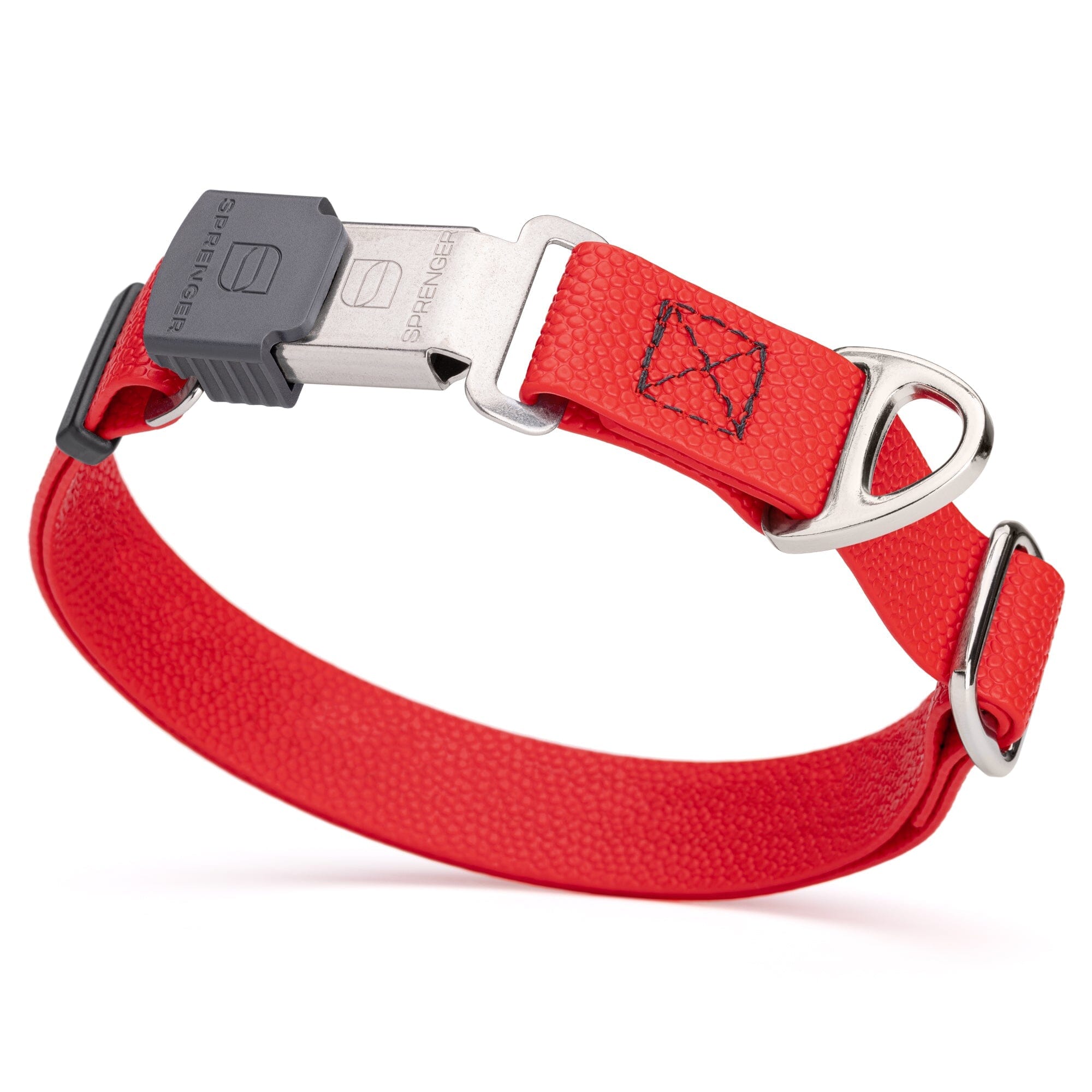 Dogline Pebble Emboss Biothane Dog Collar with Herm Sprenger Stainless Steel ClicLock Buckle by Dogline
