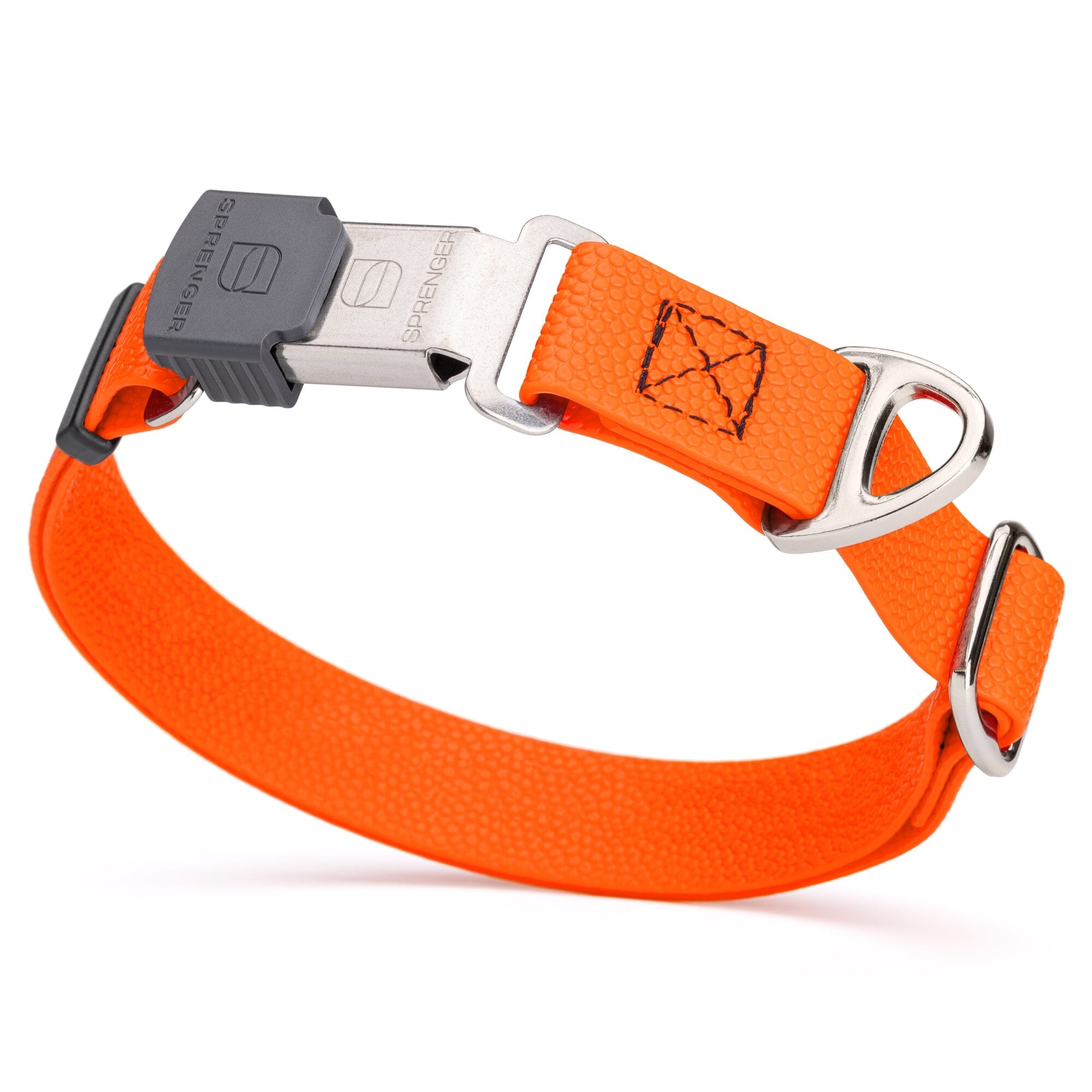Dogline Pebble Emboss Biothane Dog Collar with Herm Sprenger Stainless Steel ClicLock Buckle by Dogline