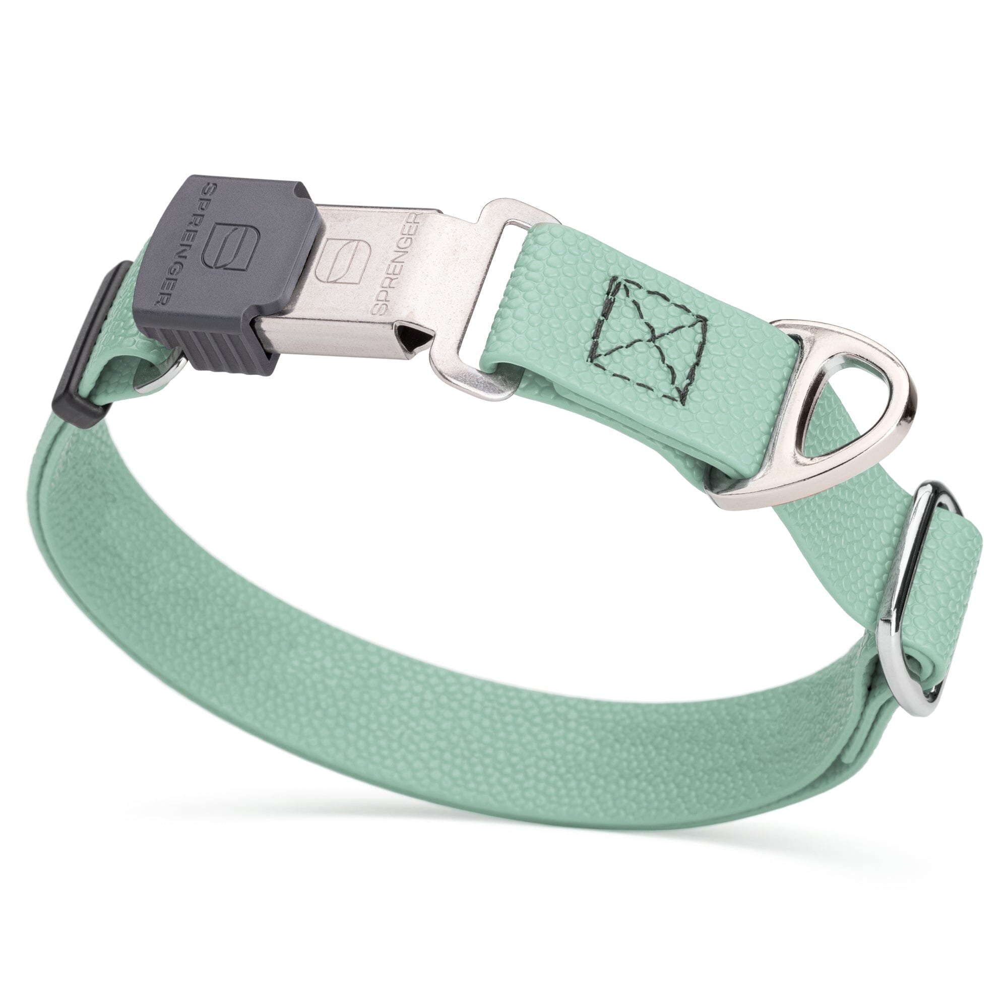 Dogline Pebble Emboss Biothane Dog Collar with Herm Sprenger Stainless Steel ClicLock Buckle by Dogline