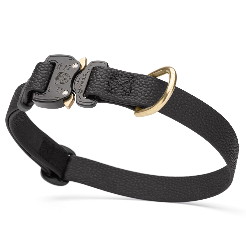 Dogline Pebble Emboss BioThane Dog Collar with Heavy Duty Cobra Buckle by Dogline