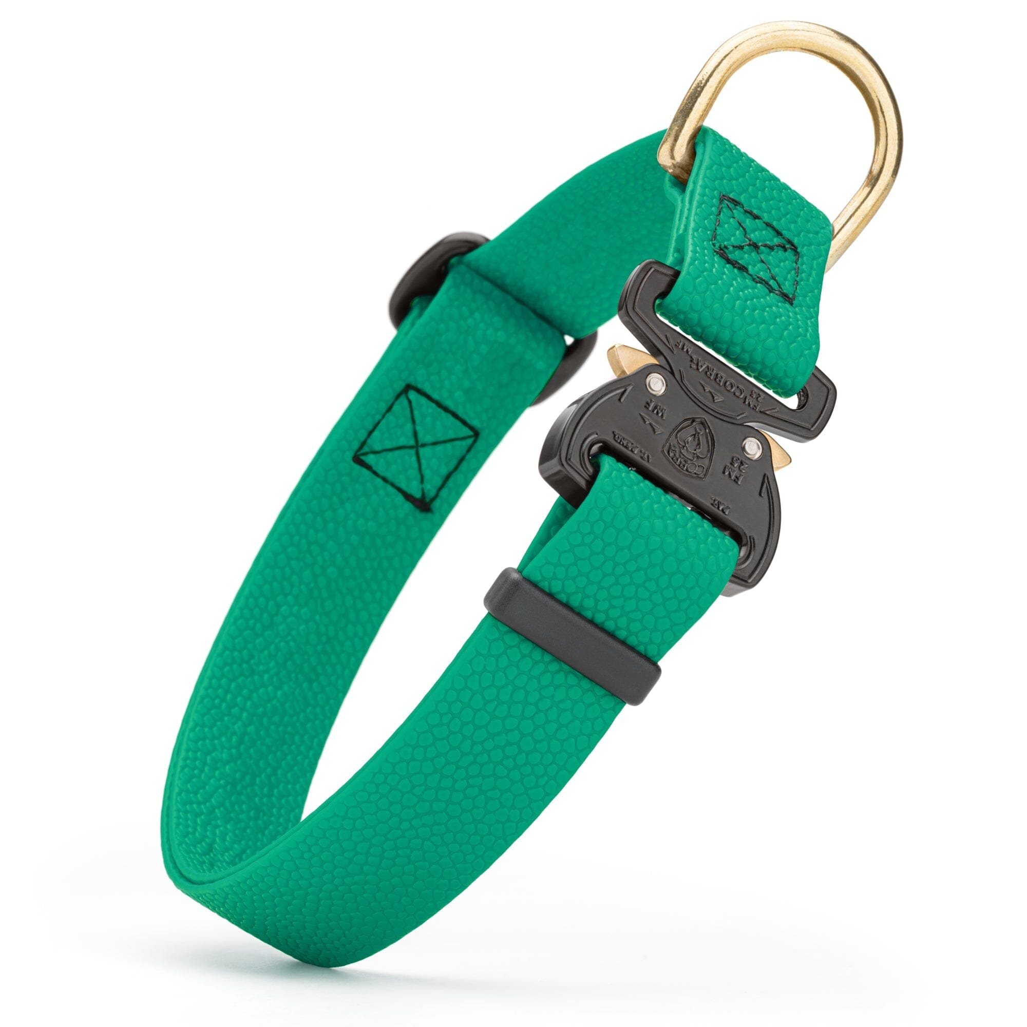 Dogline Pebble Emboss BioThane Dog Collar with Heavy Duty Cobra Buckle by Dogline