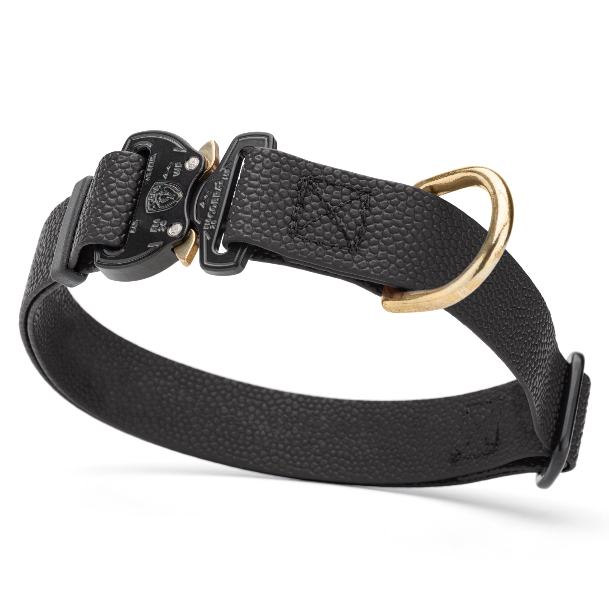 Dogline Pebble Emboss BioThane Dog Collar with Heavy Duty Cobra Buckle by Dogline