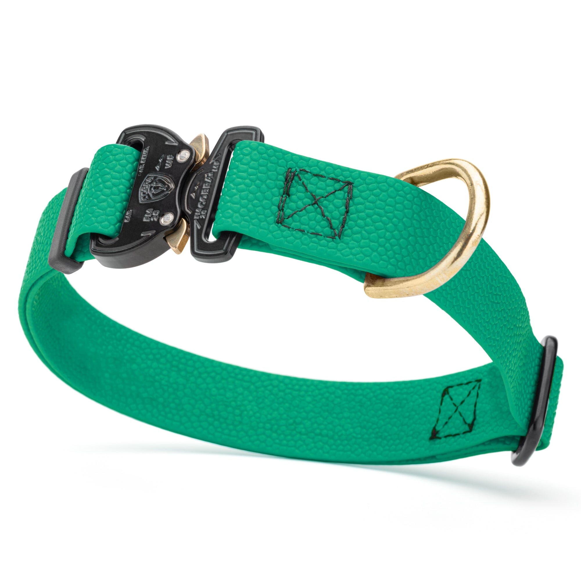 Dogline Pebble Emboss BioThane Dog Collar with Heavy Duty Cobra Buckle by Dogline