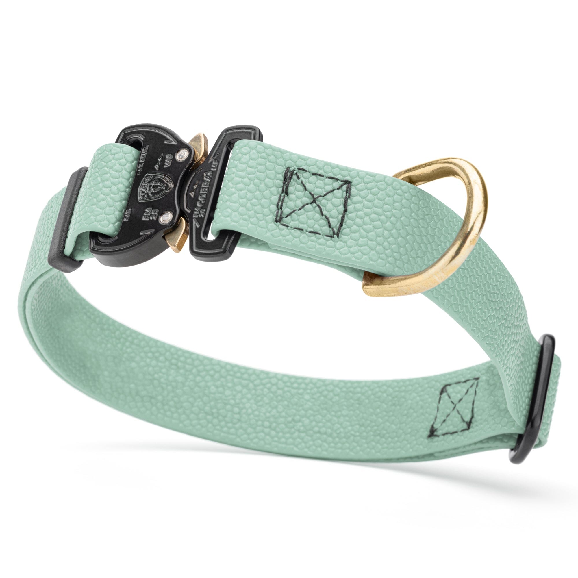Dogline Pebble Emboss BioThane Dog Collar with Heavy Duty Cobra Buckle by Dogline