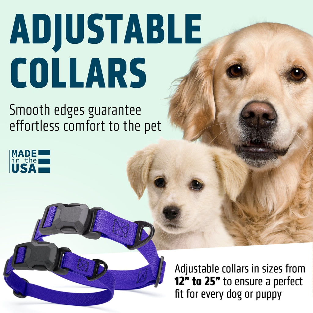 Dogline Pebble Emboss Biothane Dog Collar with Magnetic Buckle by Dogline