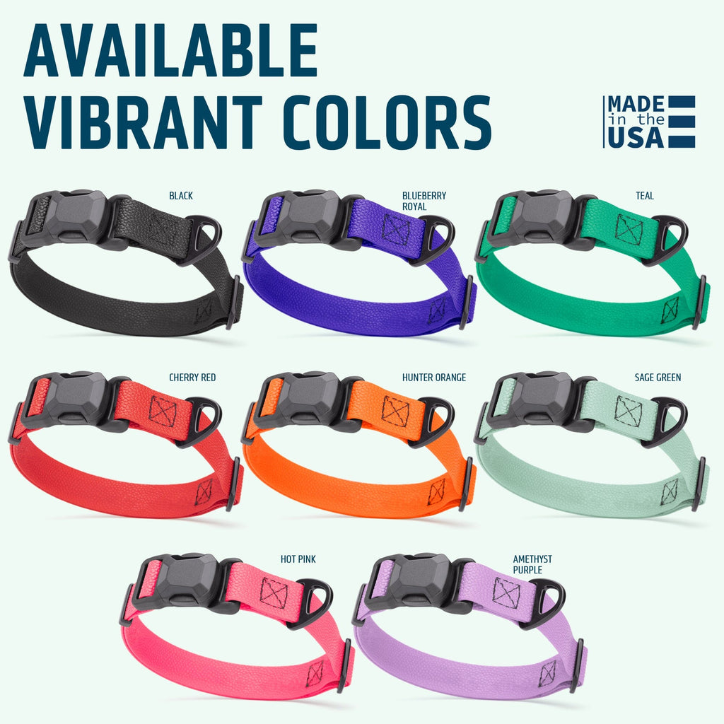 Dogline Pebble Emboss Biothane Dog Collar with Magnetic Buckle by Dogline