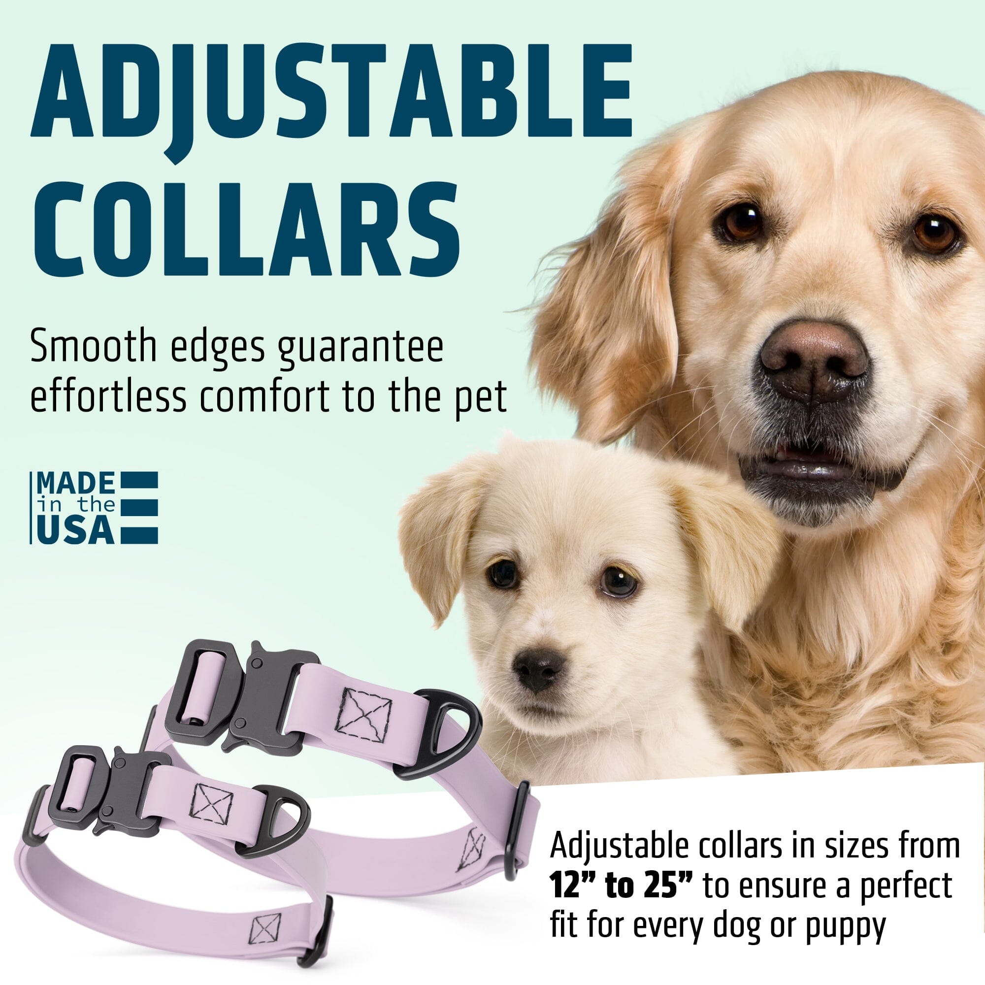 Dogline BioThane Dog Collar with Stab-Lock Quick Release Buckle by Dogline