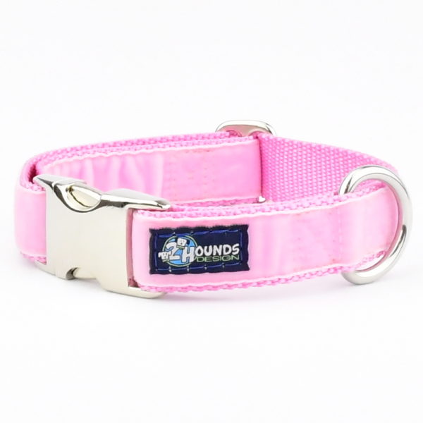 Light Pink Velvet Essential Dog Collar by 2 Hounds Design