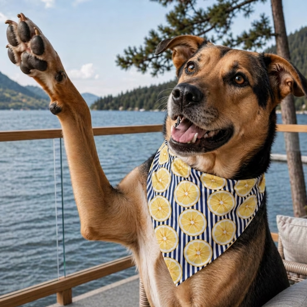 Lemon Dog Bandana by Happy Tails Outfitters